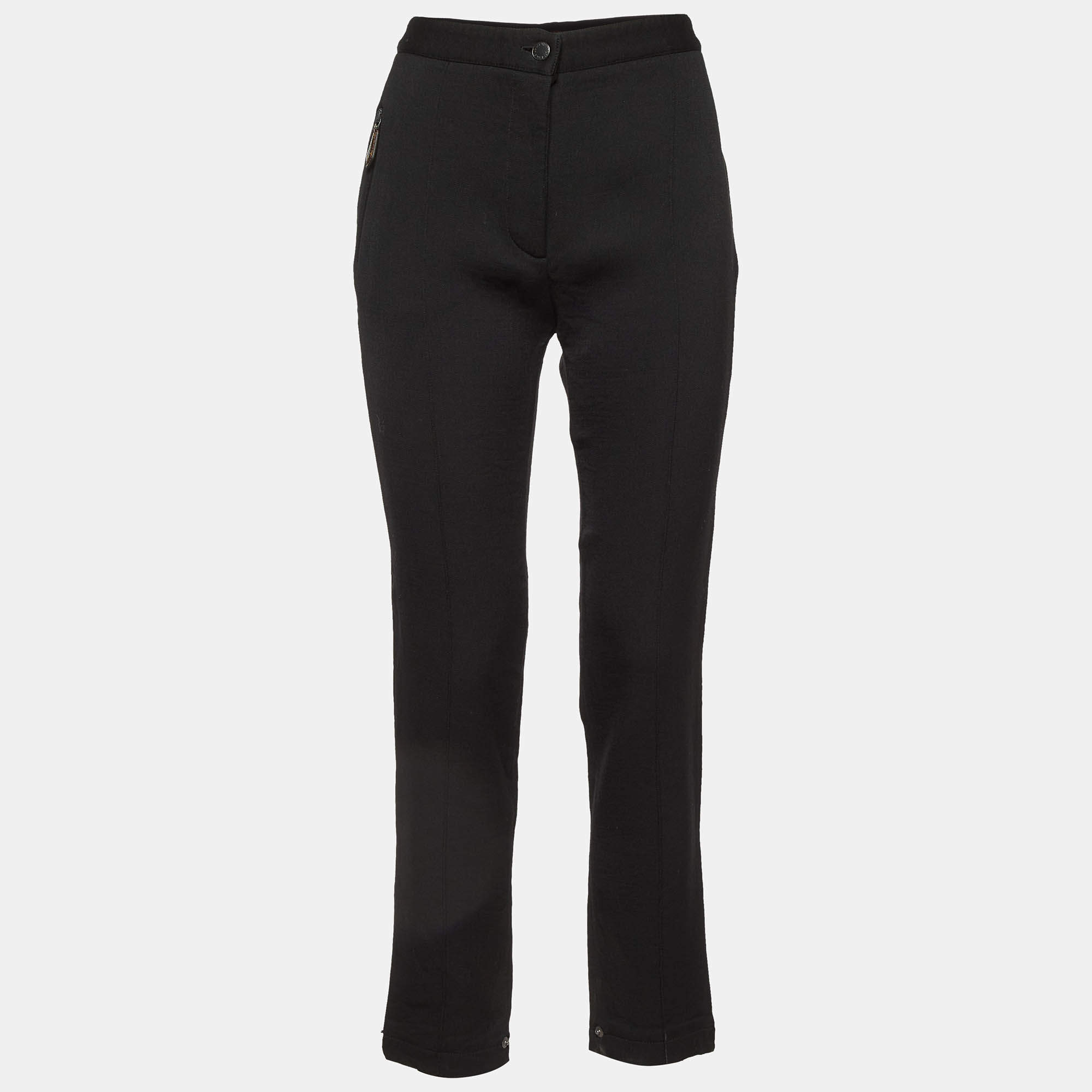 Louis Vuitton Black Wool Tapered Trousers M