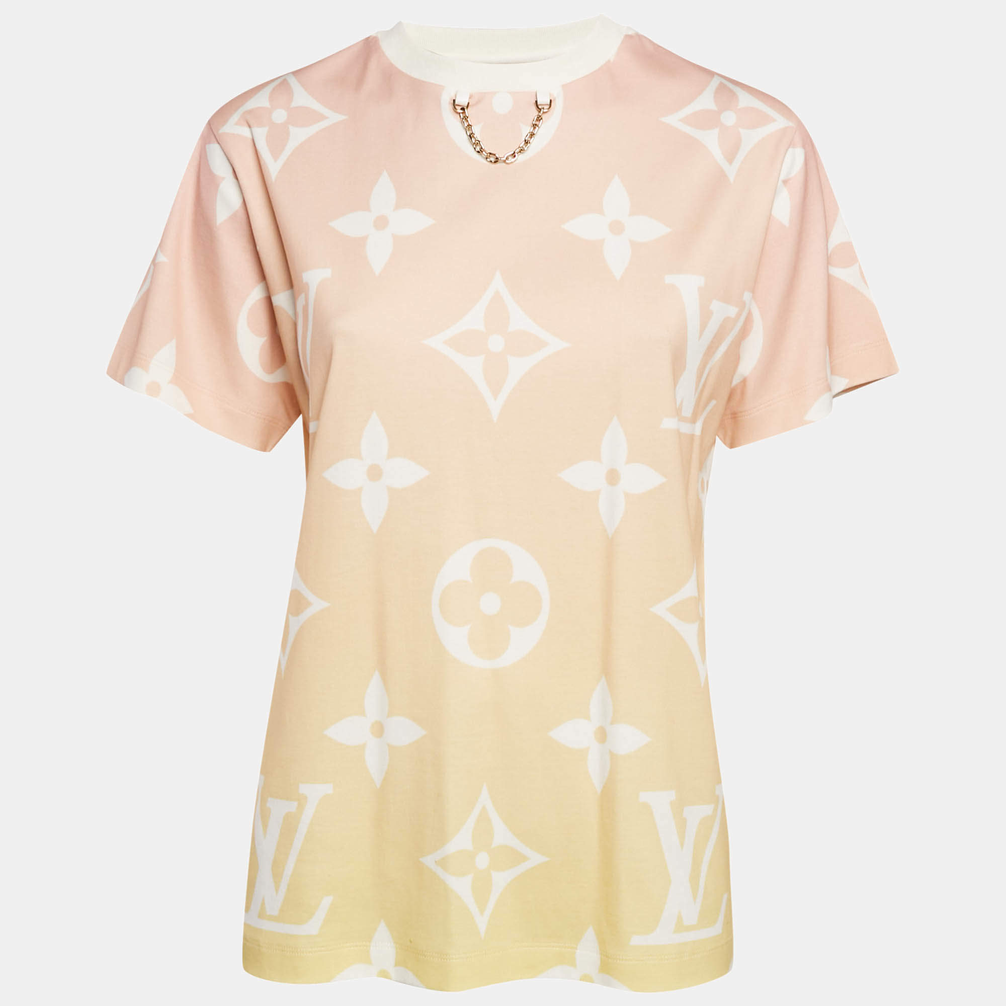 Louis Vuitton Pink Monogram Jersey T-Shirt M