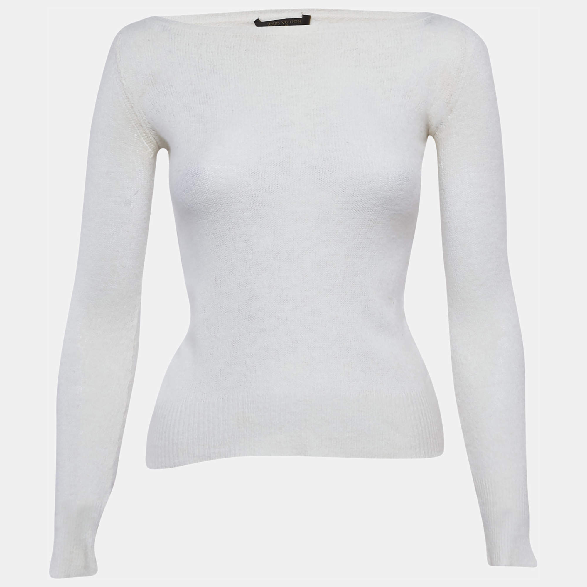 Louis Vuitton Cream Cashmere Knit Pullover M