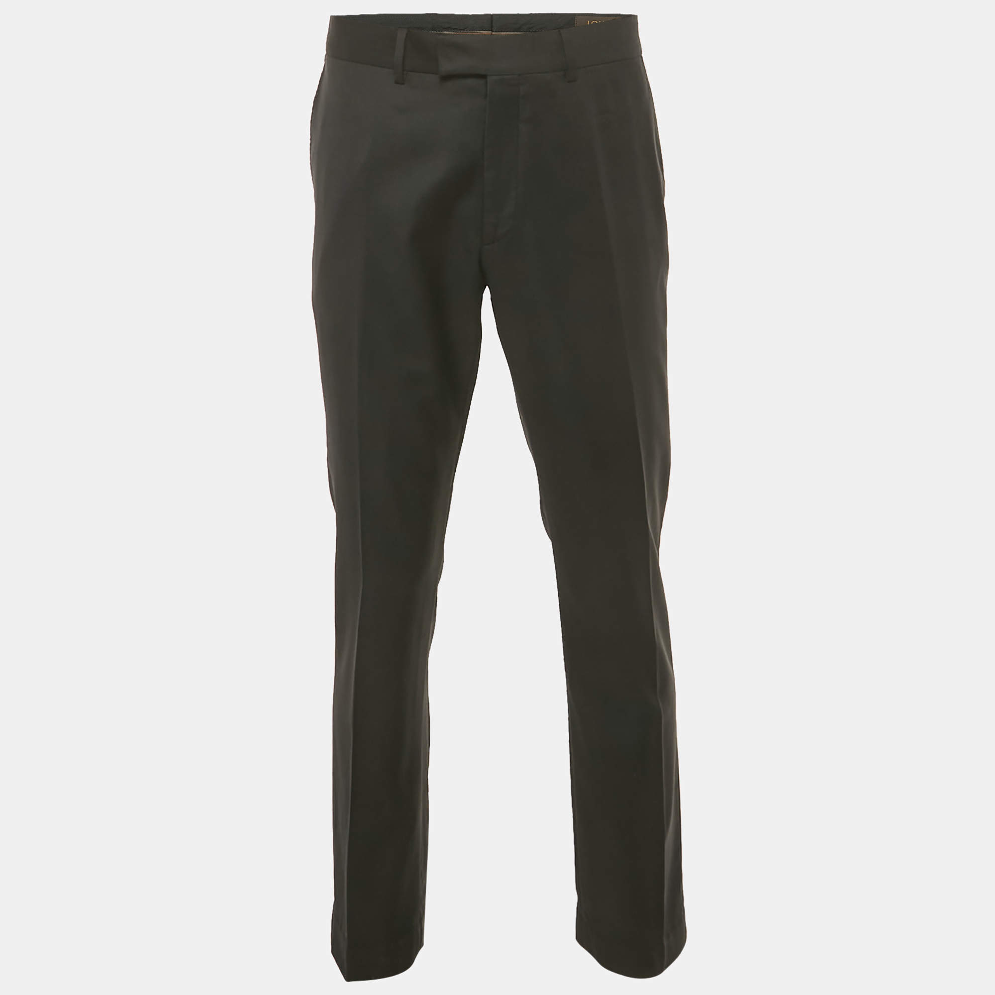 Pre Owned Louis Vuitton Black Tailored Formal Trousers L