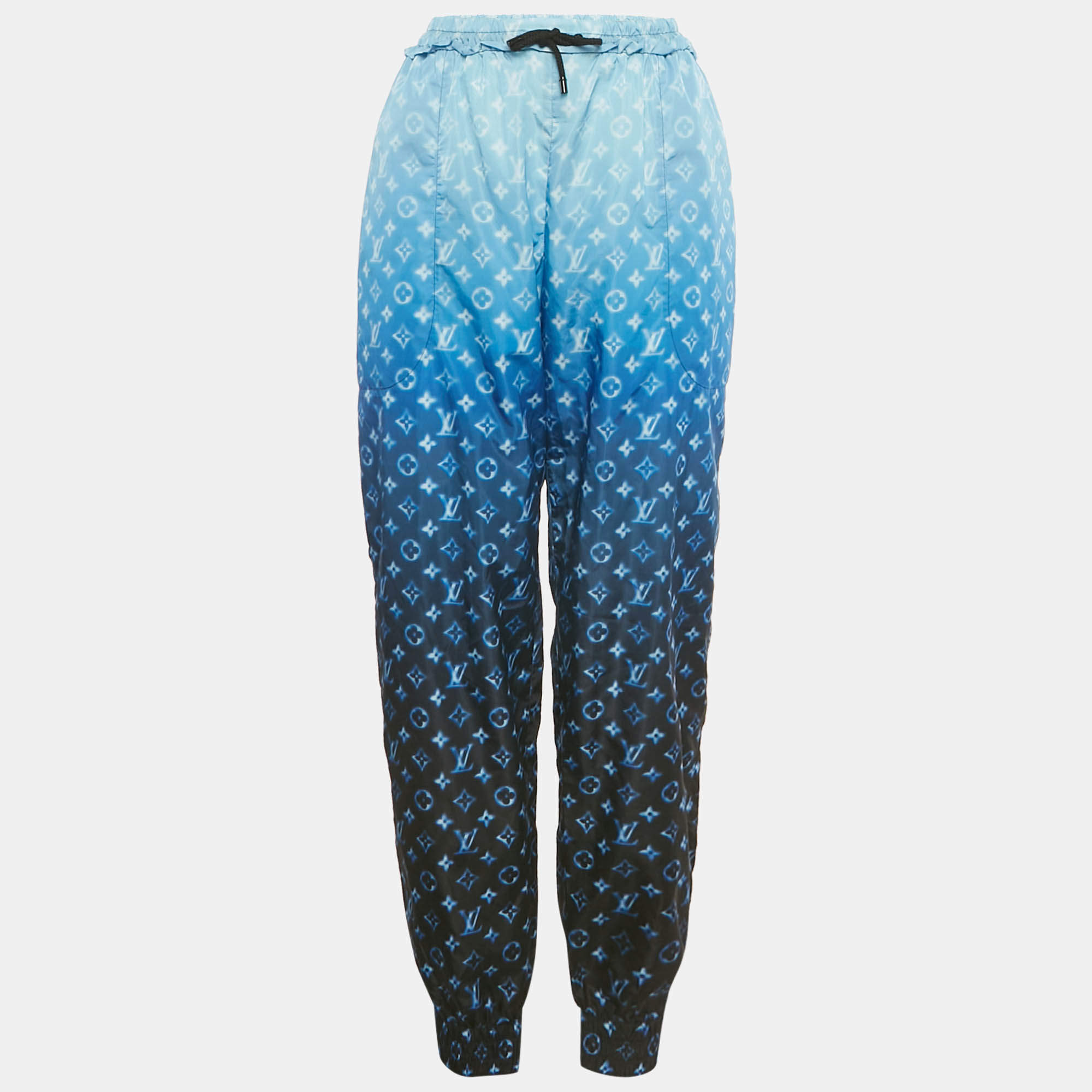 مملوكة مسبقًا Louis Vuitton Navy Blue Monogram Nylon Ombre Joggers M