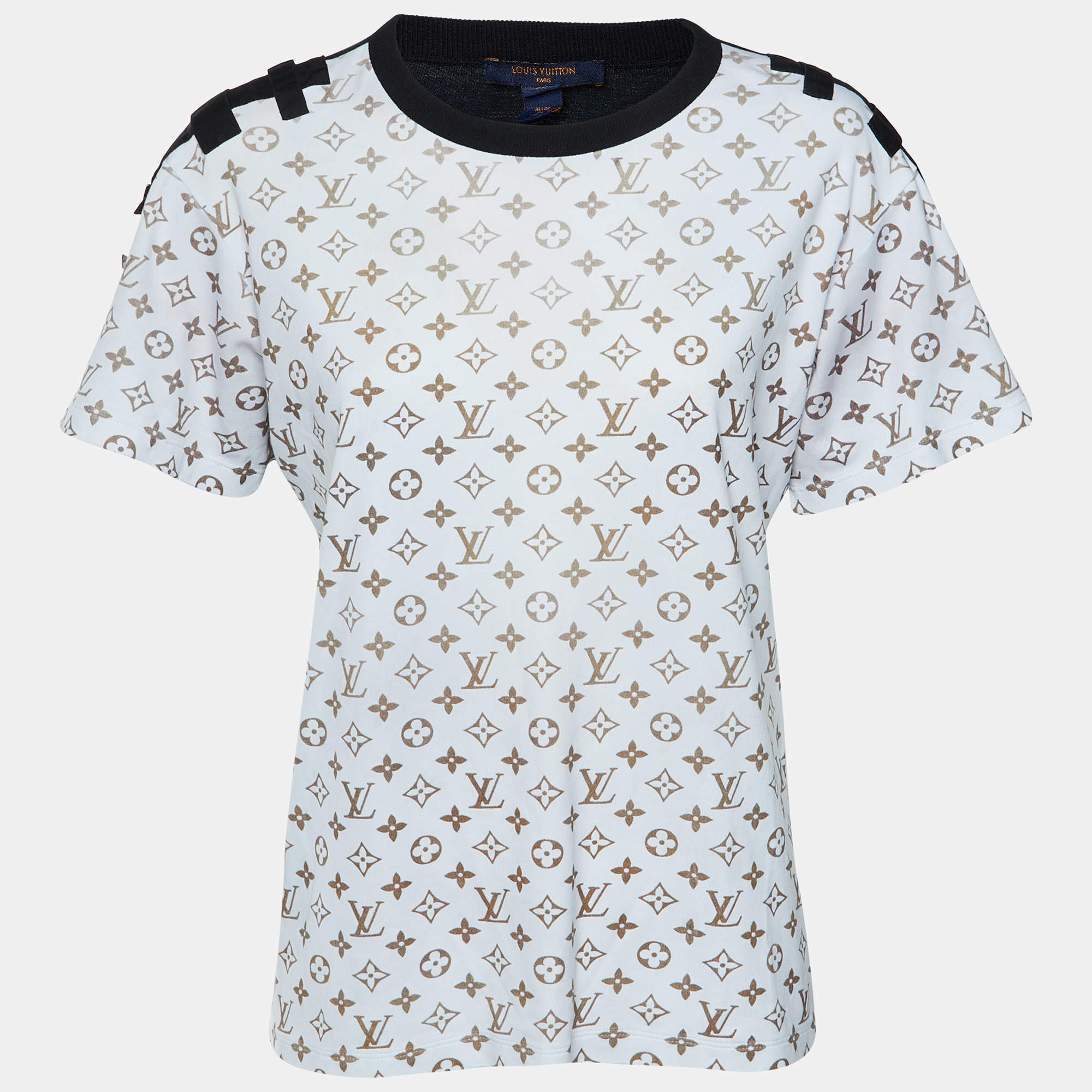 Pre Owned Louis Vuitton White Monogram Print Cotton Crew Neck T-Shirt XL