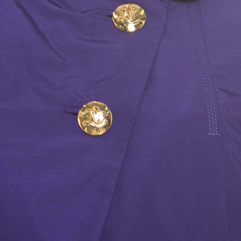 Louis Vuitton Purple Logo Button Detail Shrug S Louis Vuitton