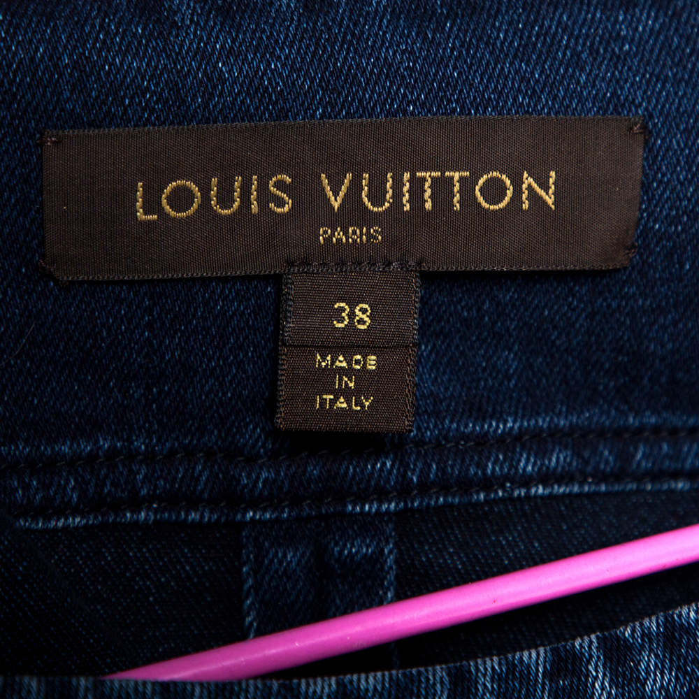 Louis Vuitton Blue Stretch Denim Mini Dress M Louis Vuitton