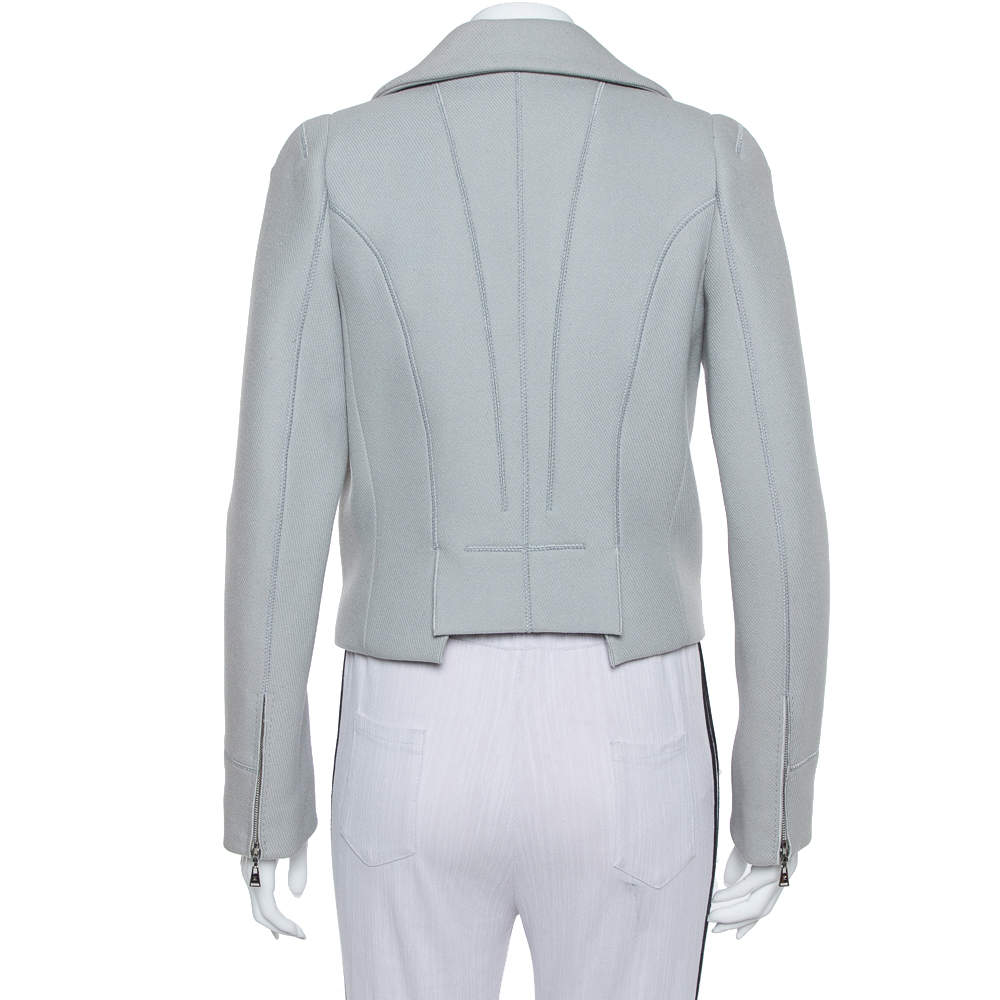 Louis Vuitton Grey Wool Zipper Front Cropped Blazer M Louis Vuitton | The  Luxury Closet