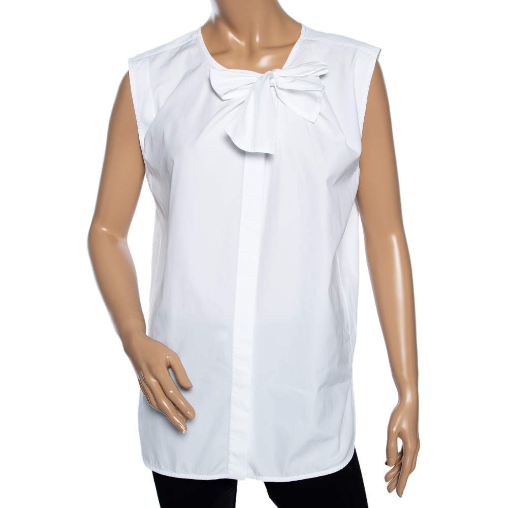 Louis Vuitton Button-Up White Cotton Shirt with Hook Details