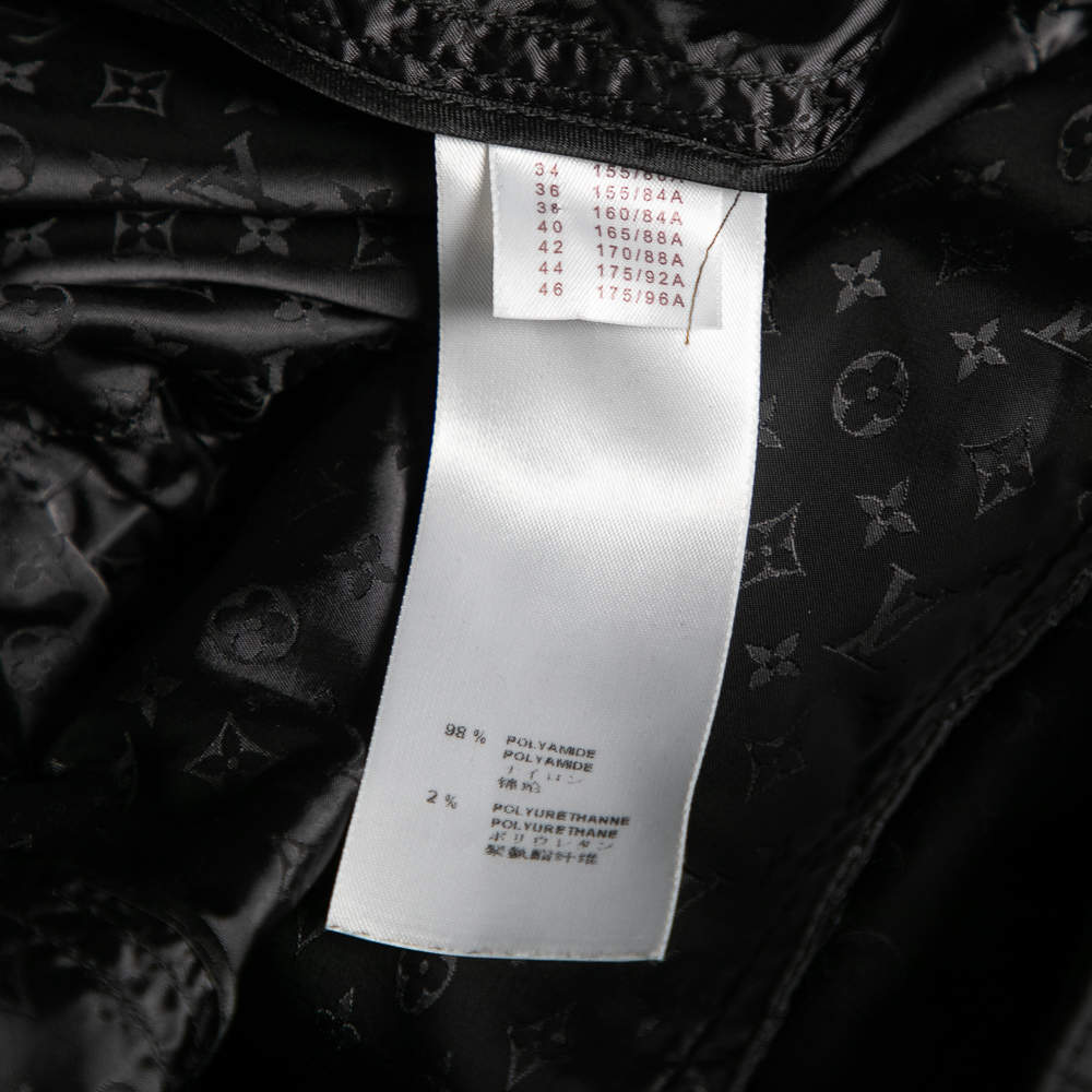 Louis Vuitton Black Monogram Synthetic Hooded Jacket M Louis