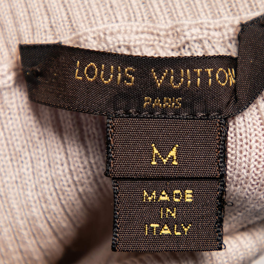 Louis Vuitton Beige Rib Knit Turtleneck Sweater M Louis Vuitton