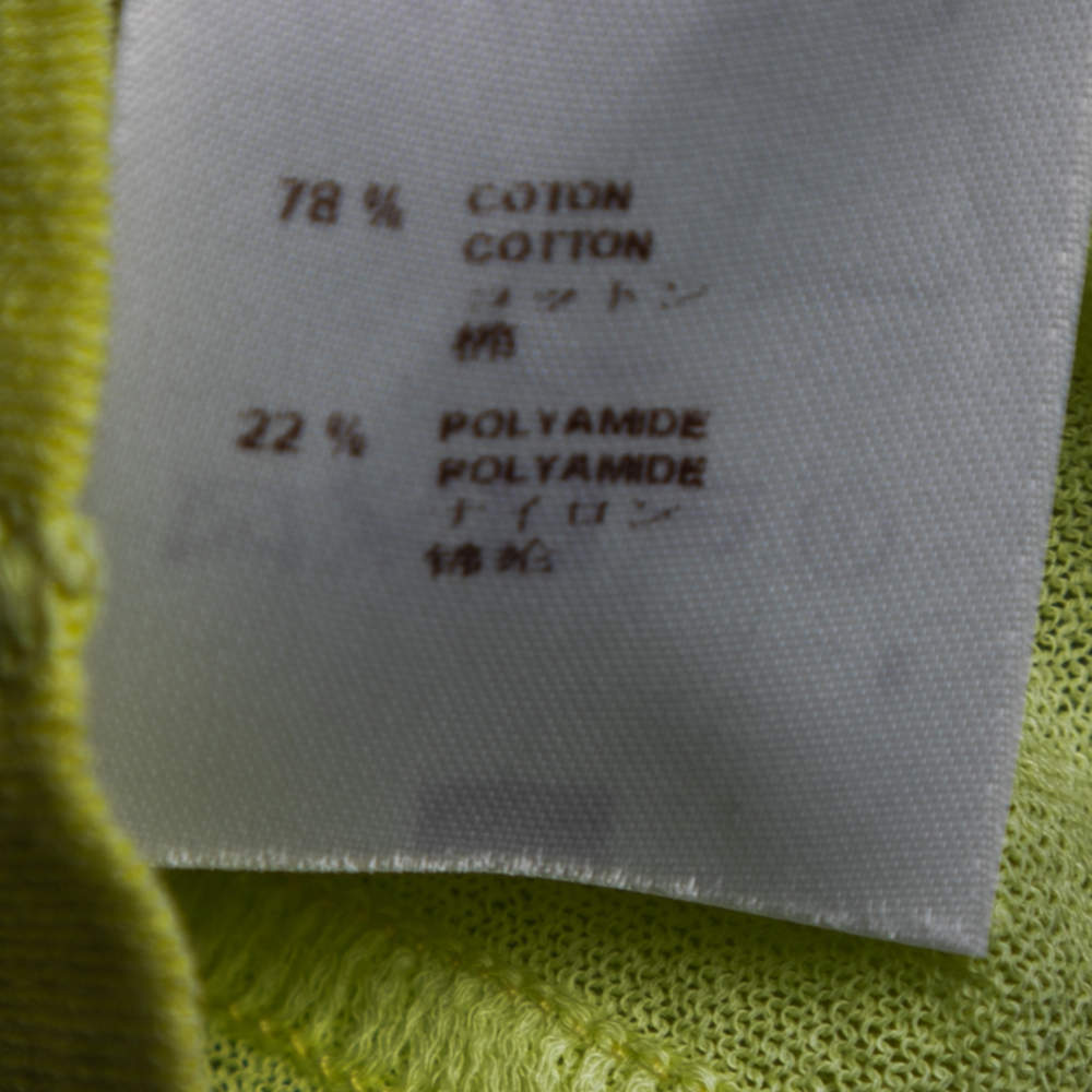 Louis Vuitton Yellow Cotton Knit Round Neck T-Shirt M Louis Vuitton