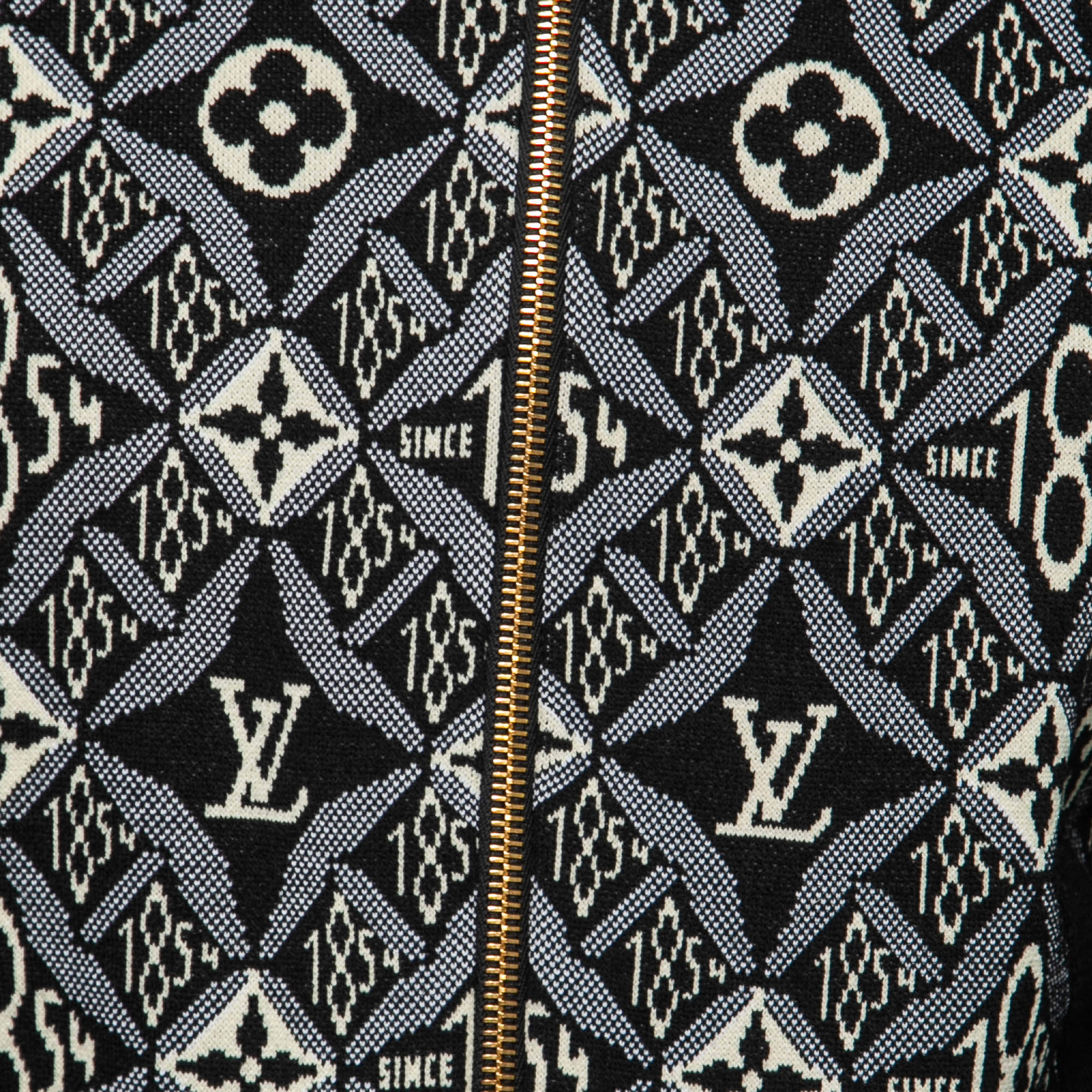 Louis Vuitton Black Since 1854 Monogram Knit Bomber Jacket XS Louis Vuitton