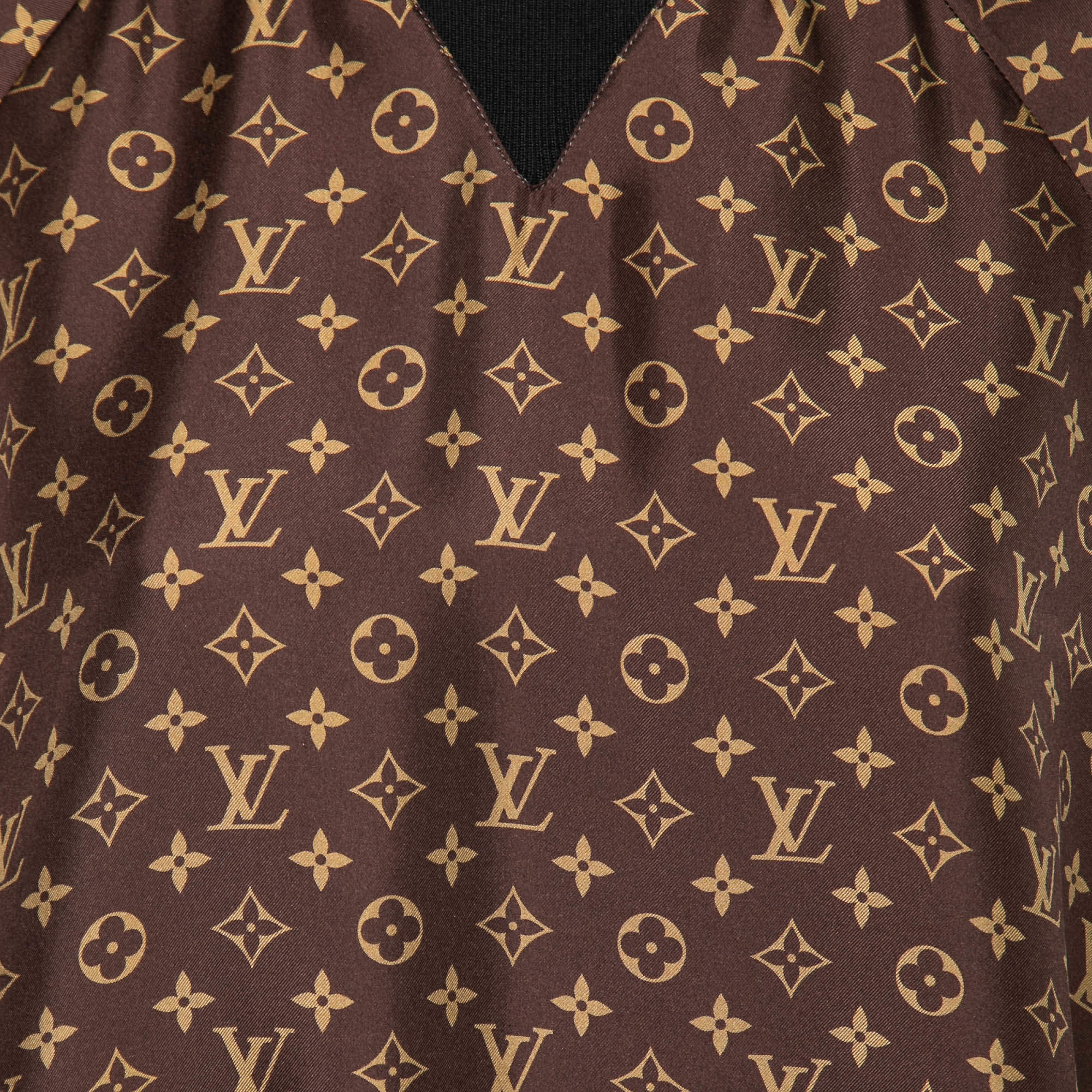 Louis Vuitton Lurex Monogram Pullover, Brown, Xs