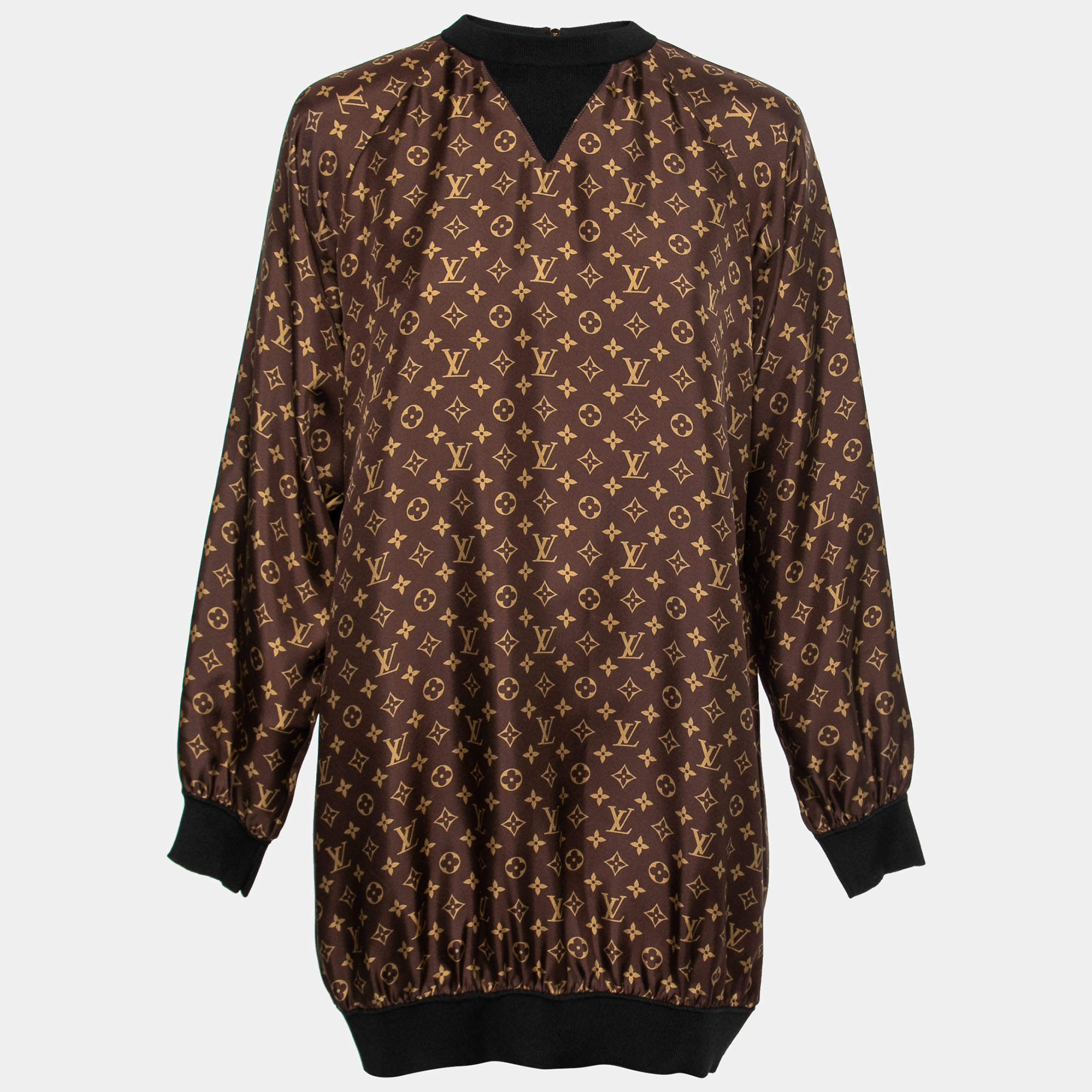 Louis Vuitton Silk Monogram Sweater Dress