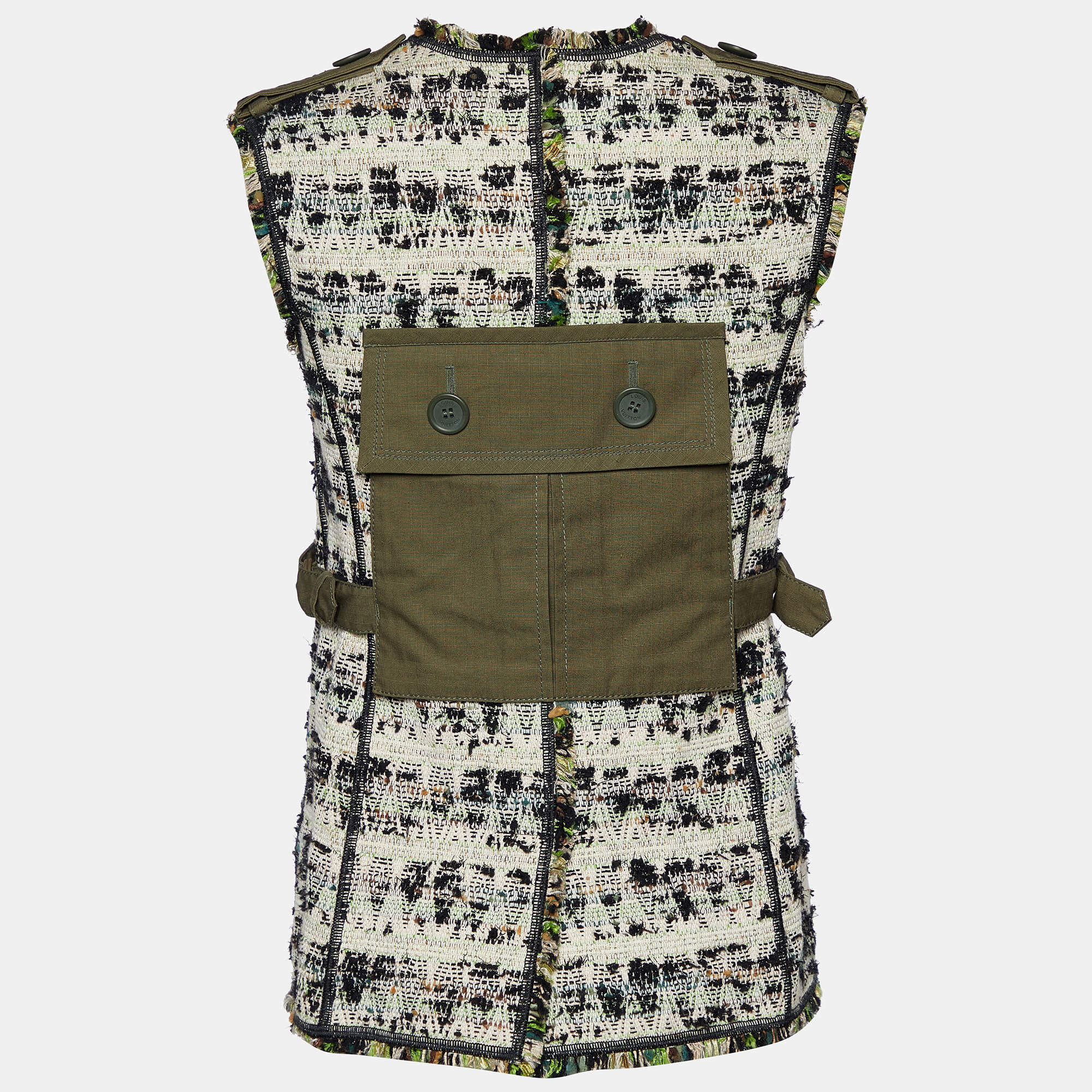 Louis Vuitton Multicolor Tweed Sleeveless Multi Pocket Vest M Louis Vuitton  | The Luxury Closet