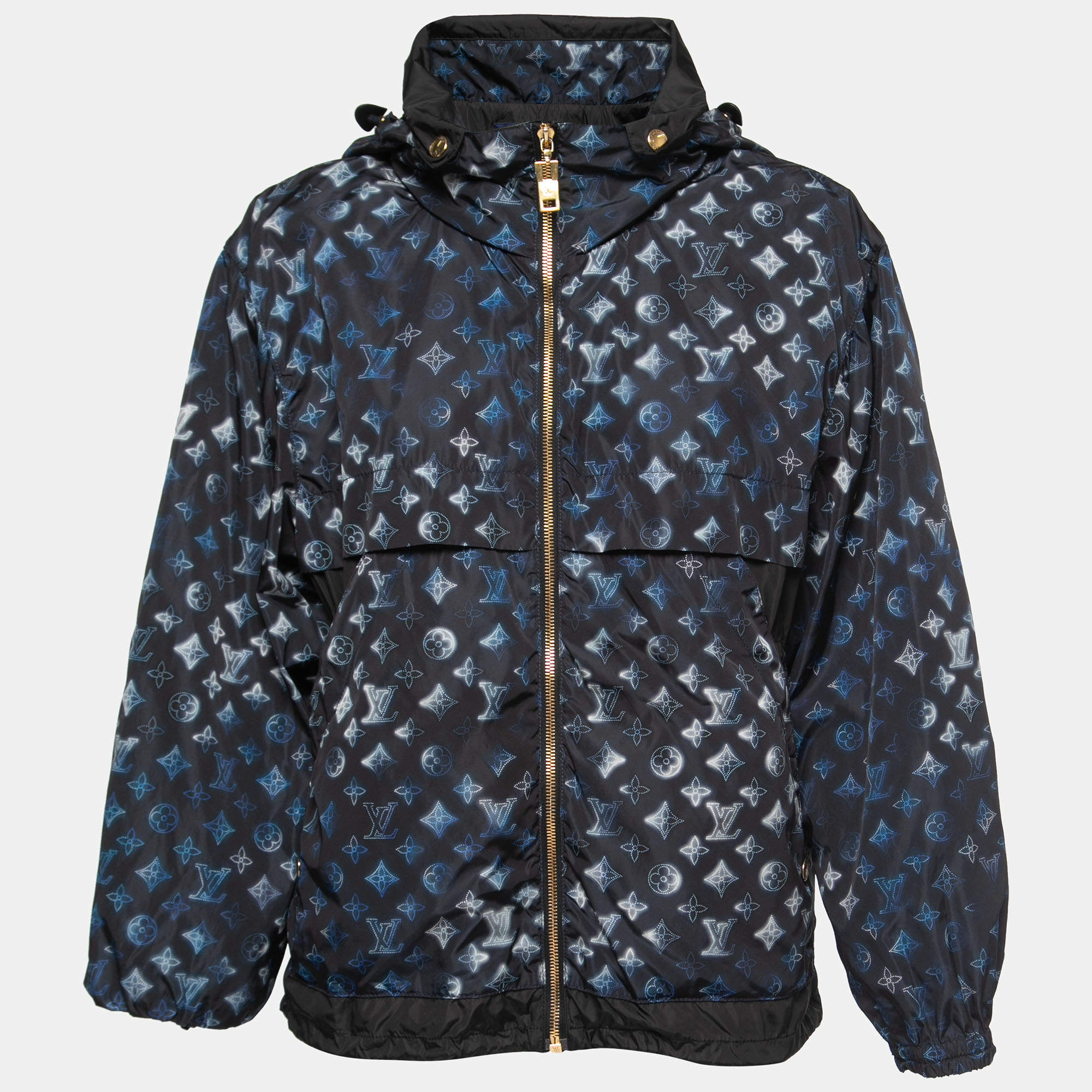 Louis Vuitton Black/Blue Mahina Monogram Synthetic Parka Jacket S Louis  Vuitton