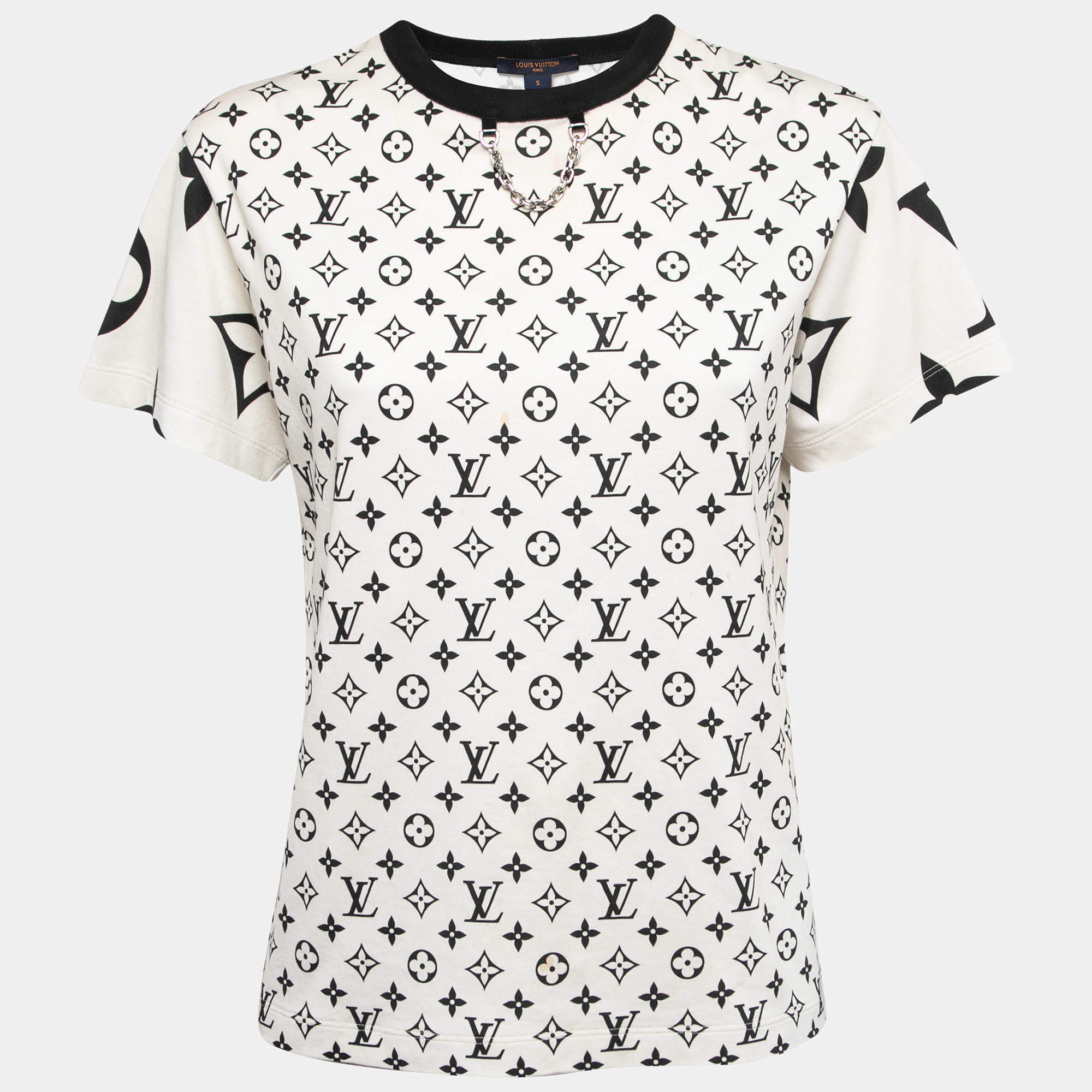 Louis Vuitton Black/Cream Monogram Cotton T-Shirt S Louis Vuitton | The  Luxury Closet