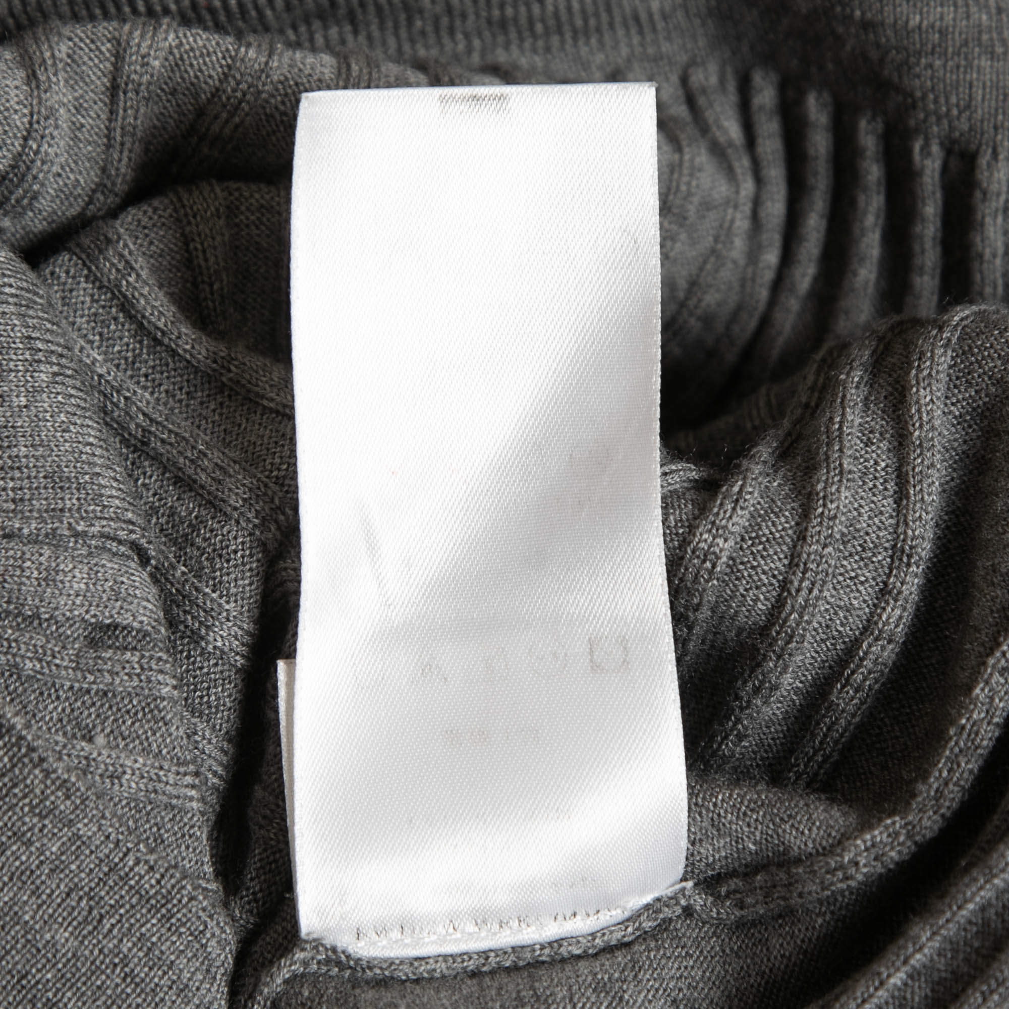 Louis Vuitton Grey Wool Rib Knit Button Front Cardigan M Louis Vuitton