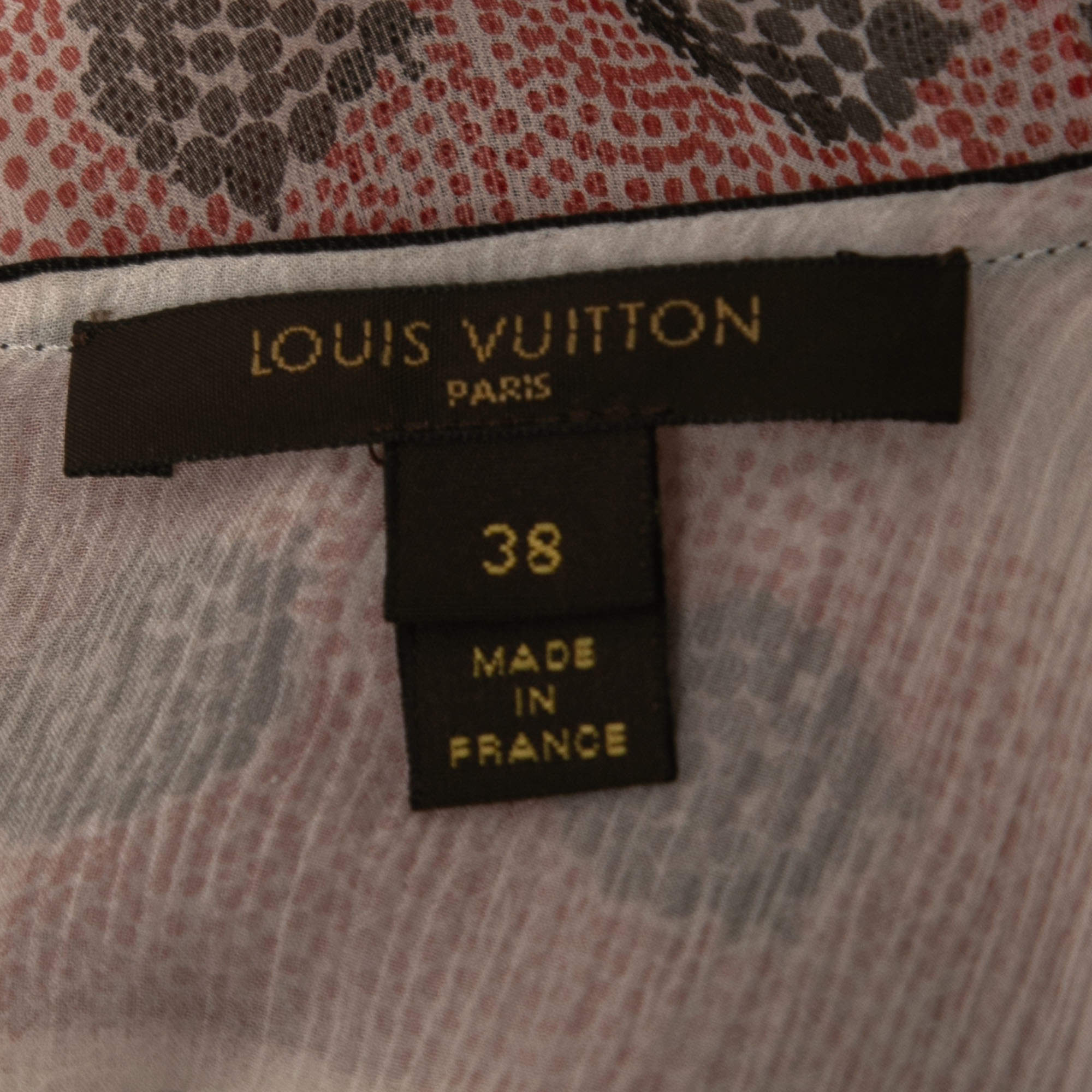 Louis Vuitton White Floral Printed Silk Ruffled Top & Skirt Set S