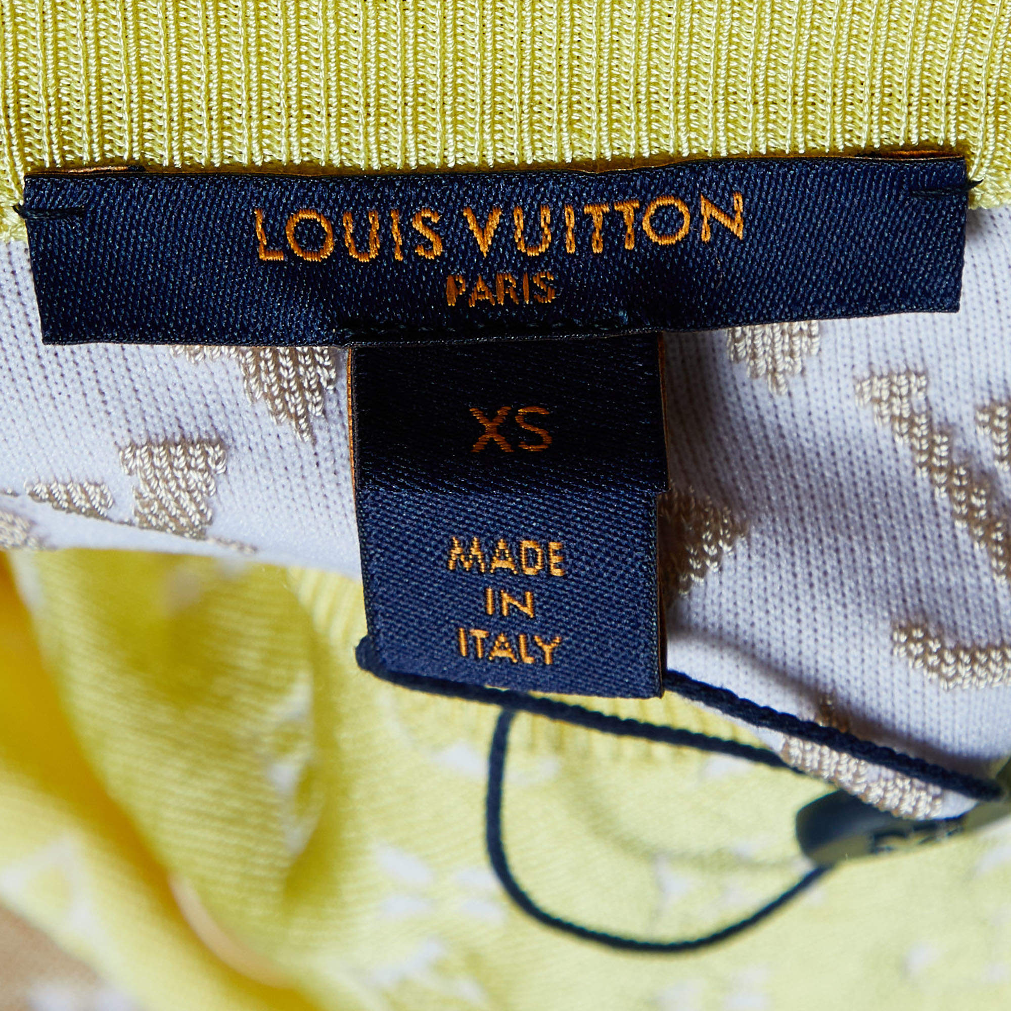 Louis Vuitton Multicolor Silk Logo Jacquard Knit T-Shirt XS Louis Vuitton |  The Luxury Closet