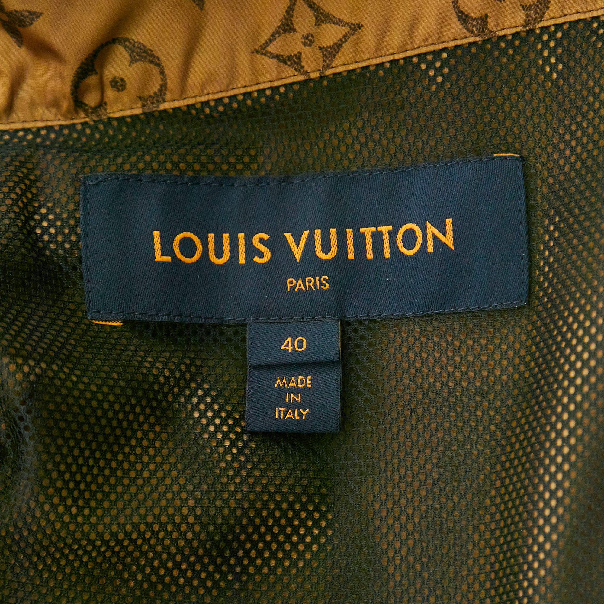 Louis Vuitton Monogram Nylon Shirred Waist Zip Front Jacket M Louis Vuitton