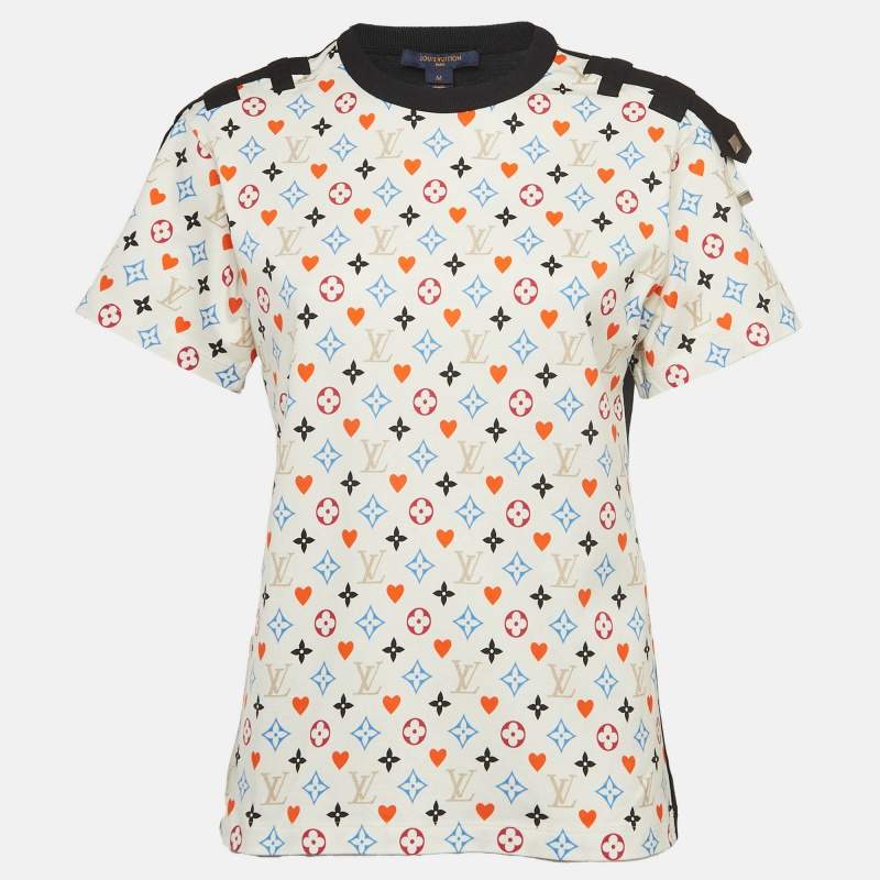 Louis Vuitton Multicolor Monogram Game On Cotton Contrast Back T-shirt M