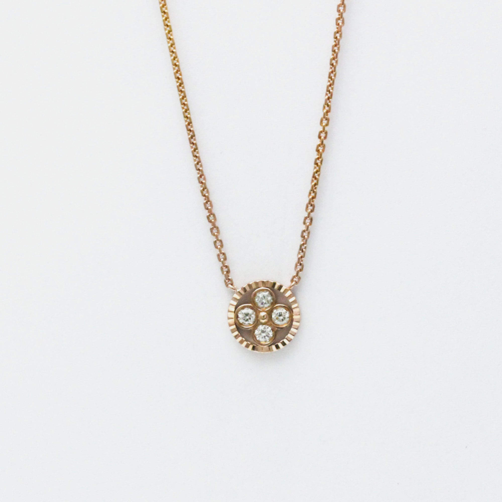 Louis Vuitton 18K Pink Gold Diamond Pandantif Blossom