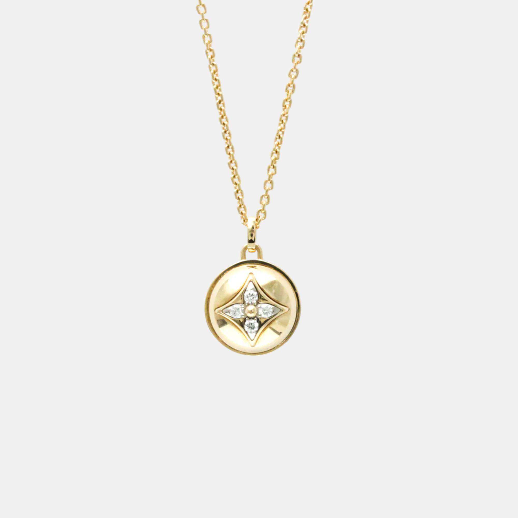 Louis Vuitton 18K Pink Gold B Blossom Diamond Necklace