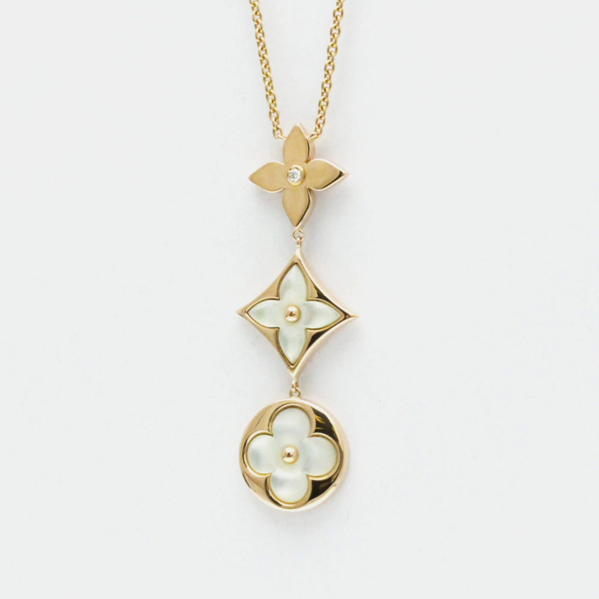 Louis Vuitton 18K Rose Gold Cravatt Blossom Necklace