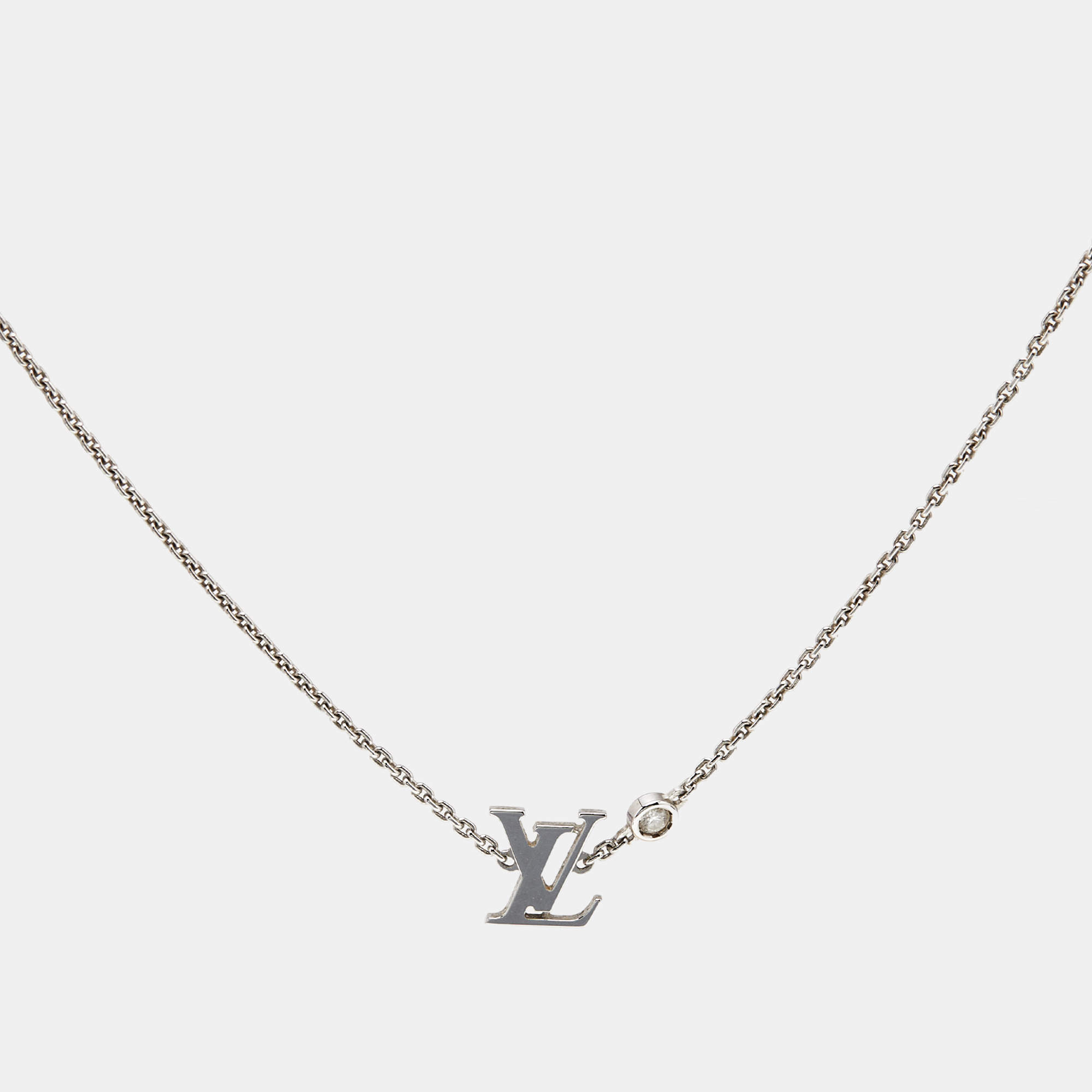 Louis Vuitton Idylle Blossom Diamiond 18k White Gold Necklace