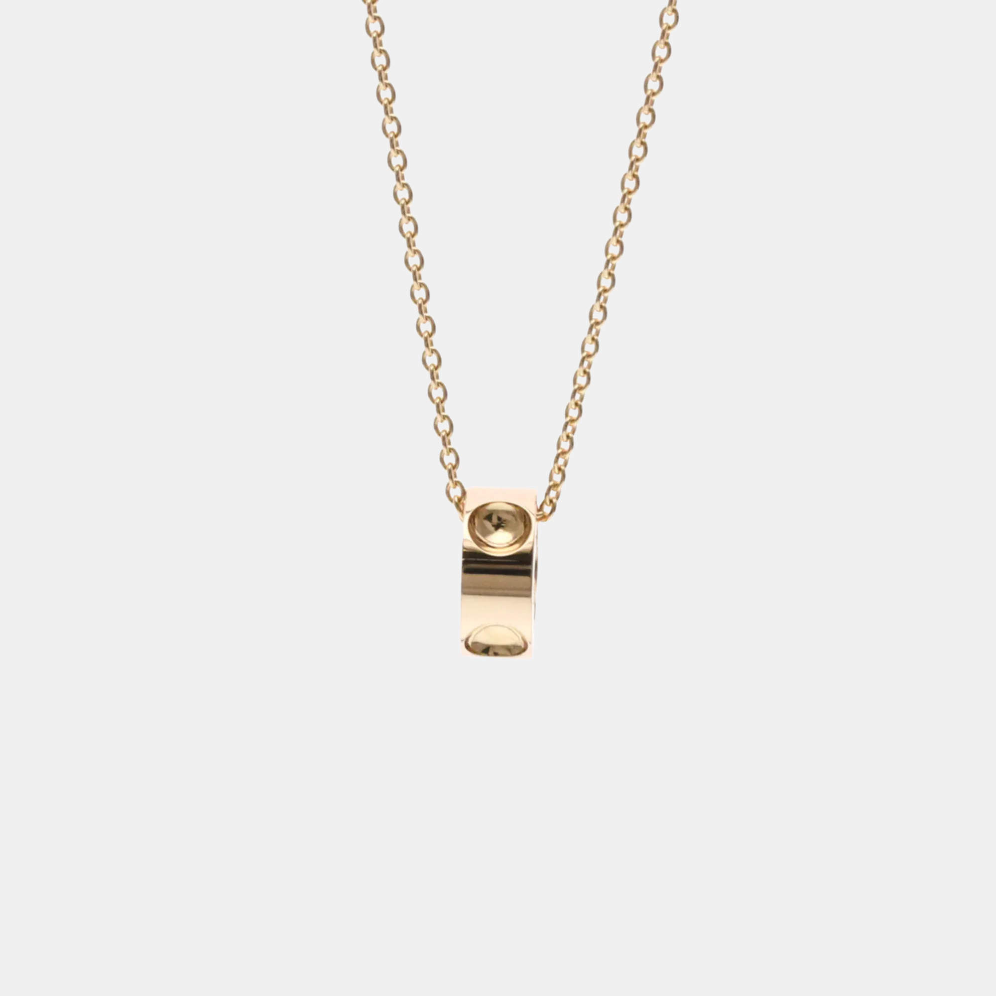 Pre Owned Louis Vuitton Empreinte Necklace Pink Gold (18K) No Stone Pendant Necklace (Pink Gold)