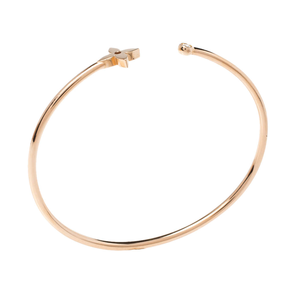 Louis Vuitton 18K Diamond Pink Gold Idylle Blossom Twist Bracelet