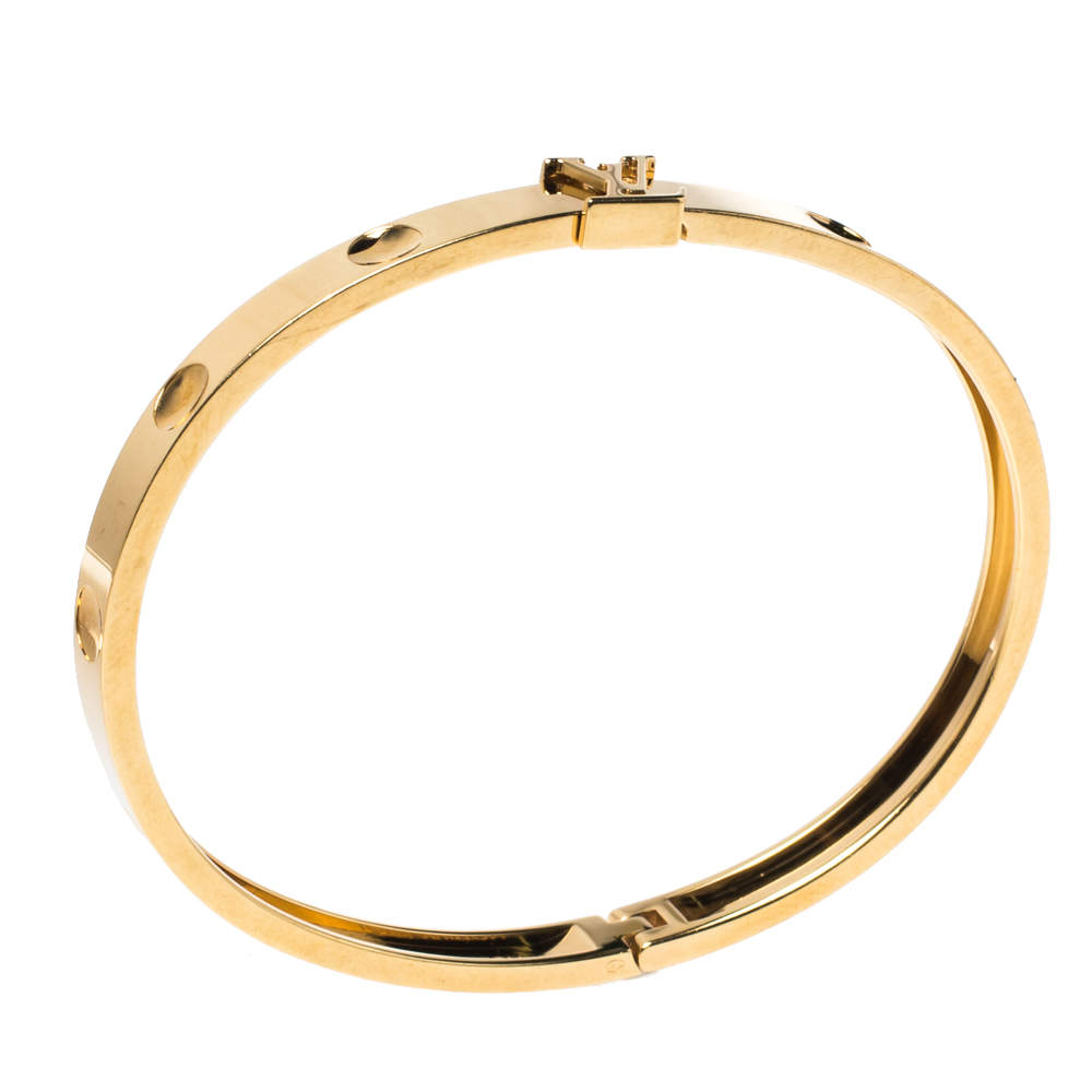 ❣️BNIB❣️Louis Vuitton Empreinte Bracelet Noir / Yellow Gold