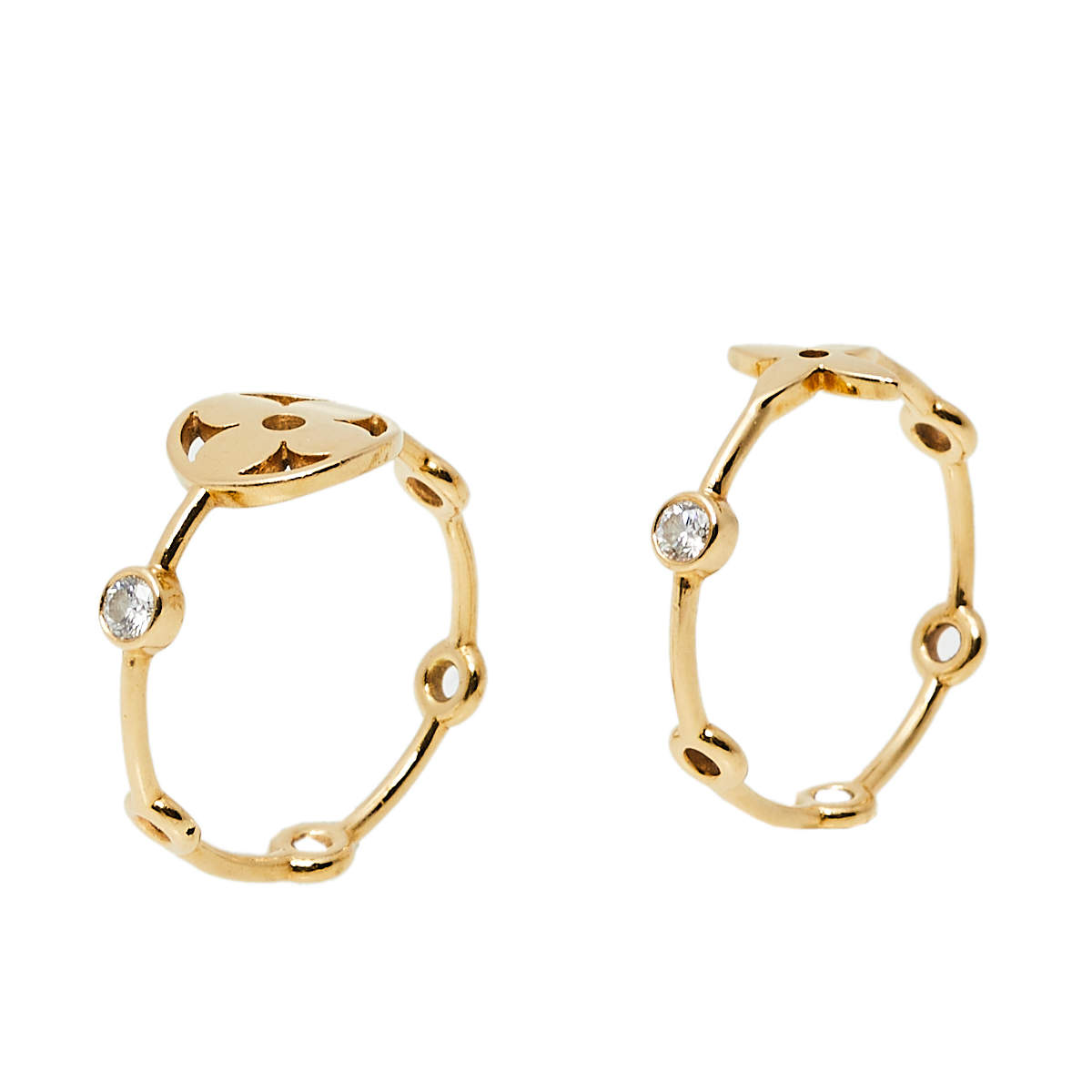 Louis Vuitton Idylle Blossom Diamond Earring in 18k Yellow Gold