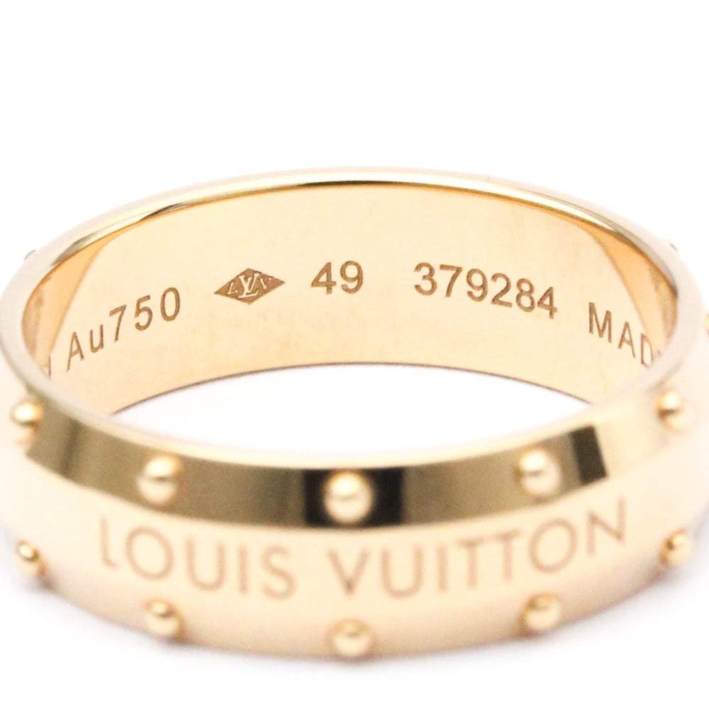 Louis Vuitton Nanogram Ring Size M Pink Gold and Silver LV 