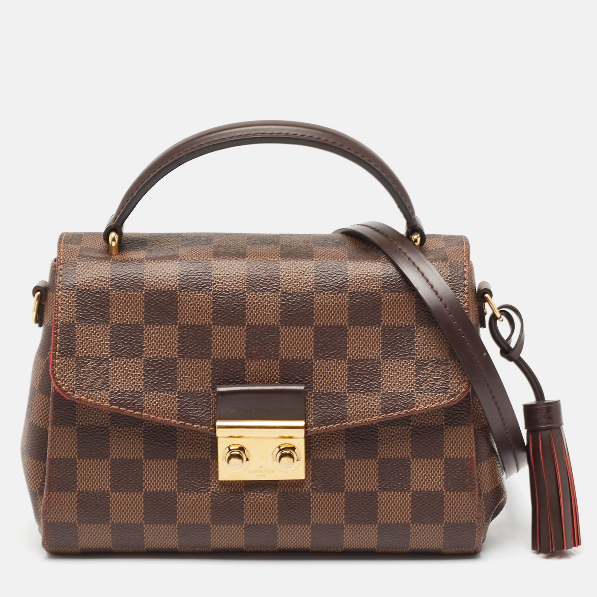 Pre Owned Louis Vuitton Damier Ebene Canvas Croisette Bag