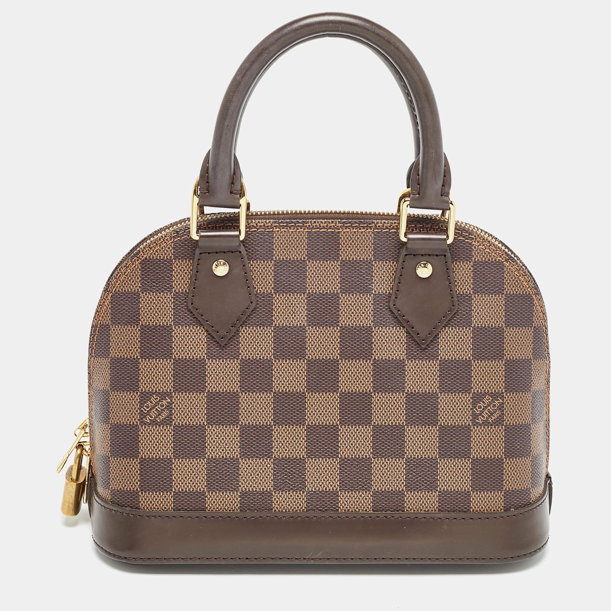Pre Owned Louis Vuitton Damier Ebene Canvas Alma BB Bag