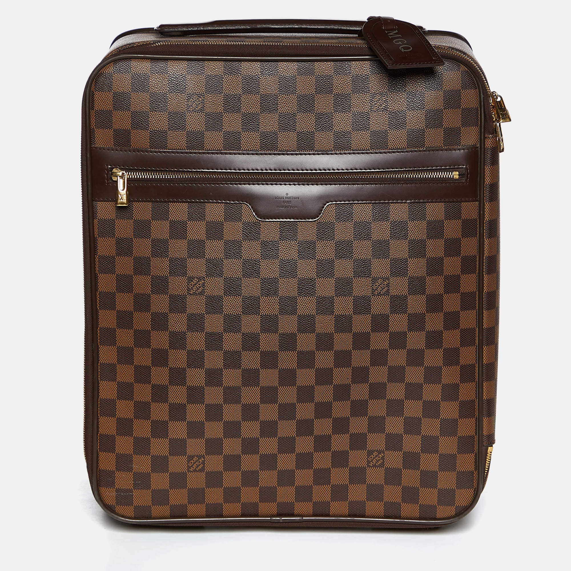 Pre Owned Louis Vuitton Damier Ebene Canvas Pegase 45 Luggage