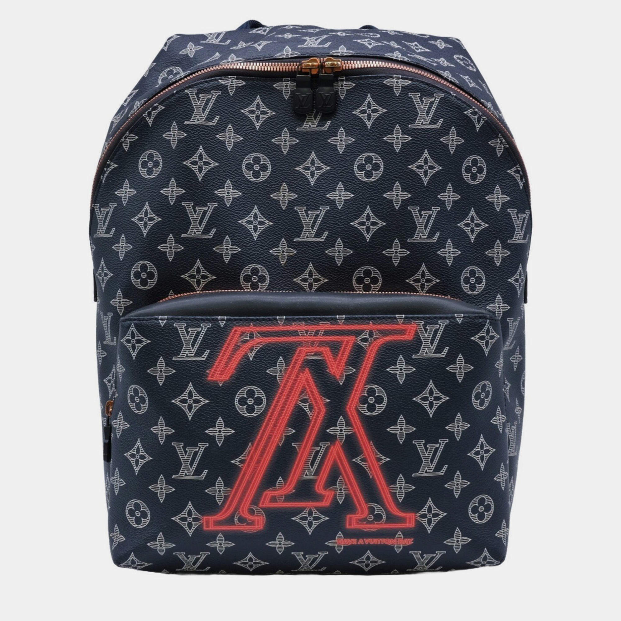 Louis Vuitton Blue Coated Canvas Monogram Upside Down Apollo Backpack Louis Vuitton TLC