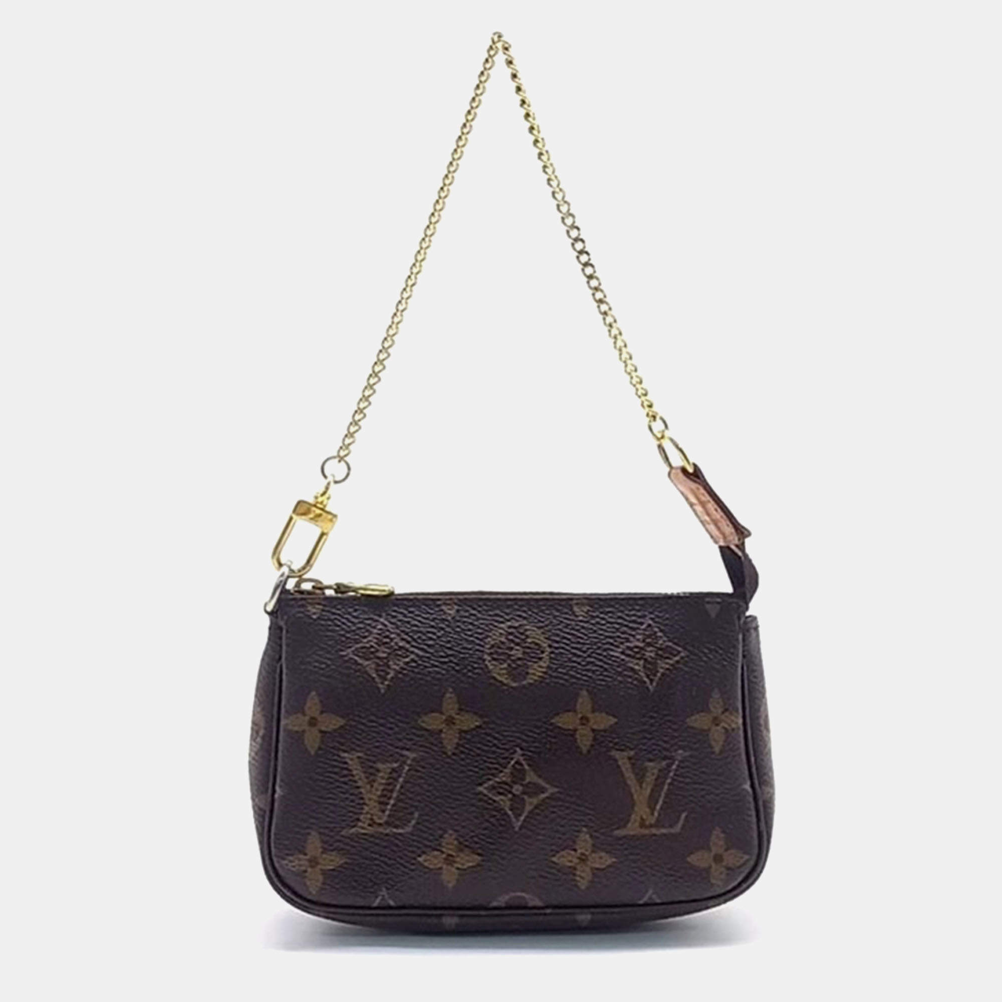 Louis Vuitton Brown Coated Canvas Monogram Mini Pochette Accessories