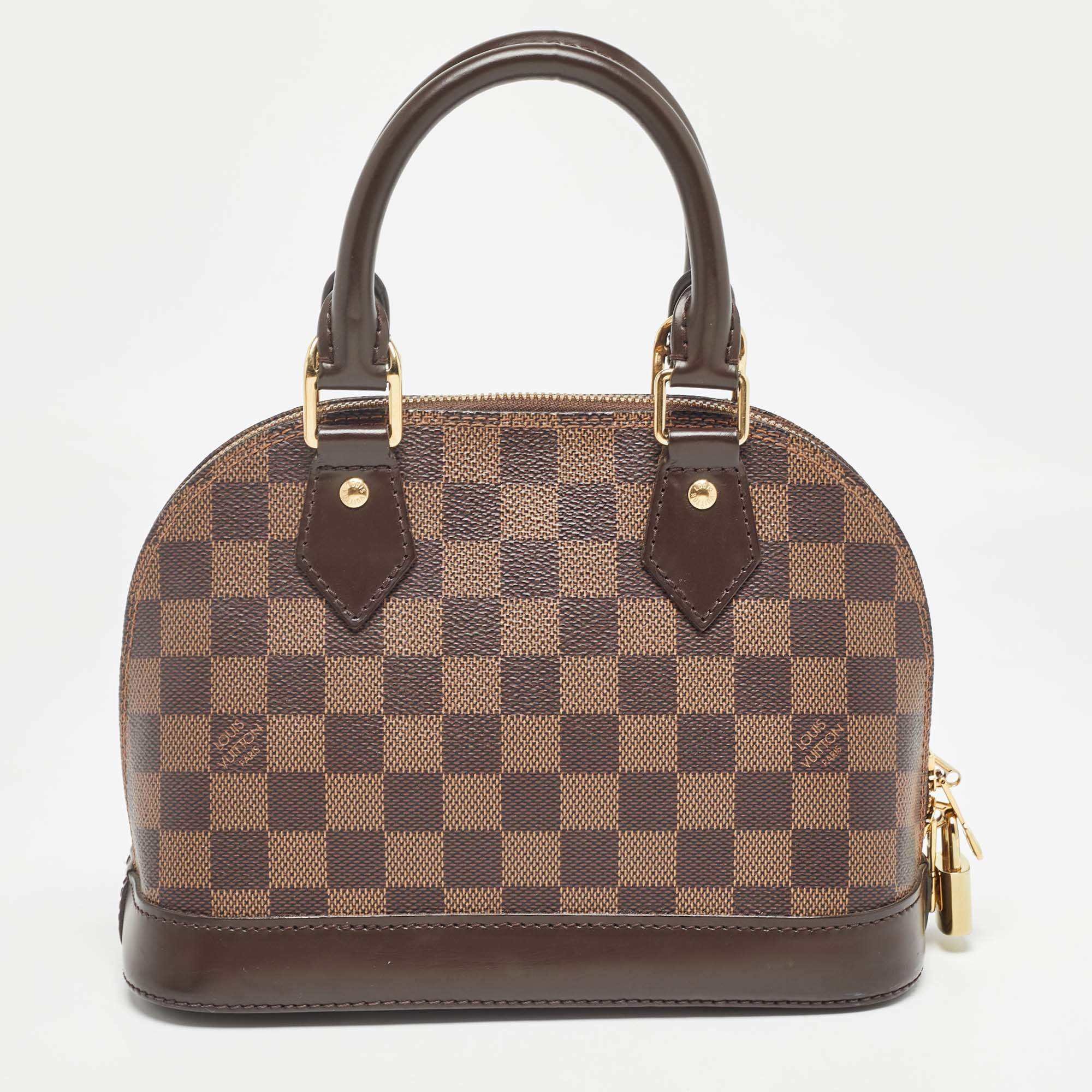 Pre Owned Louis Vuitton Damier Ebene Canvas Alma BB Bag