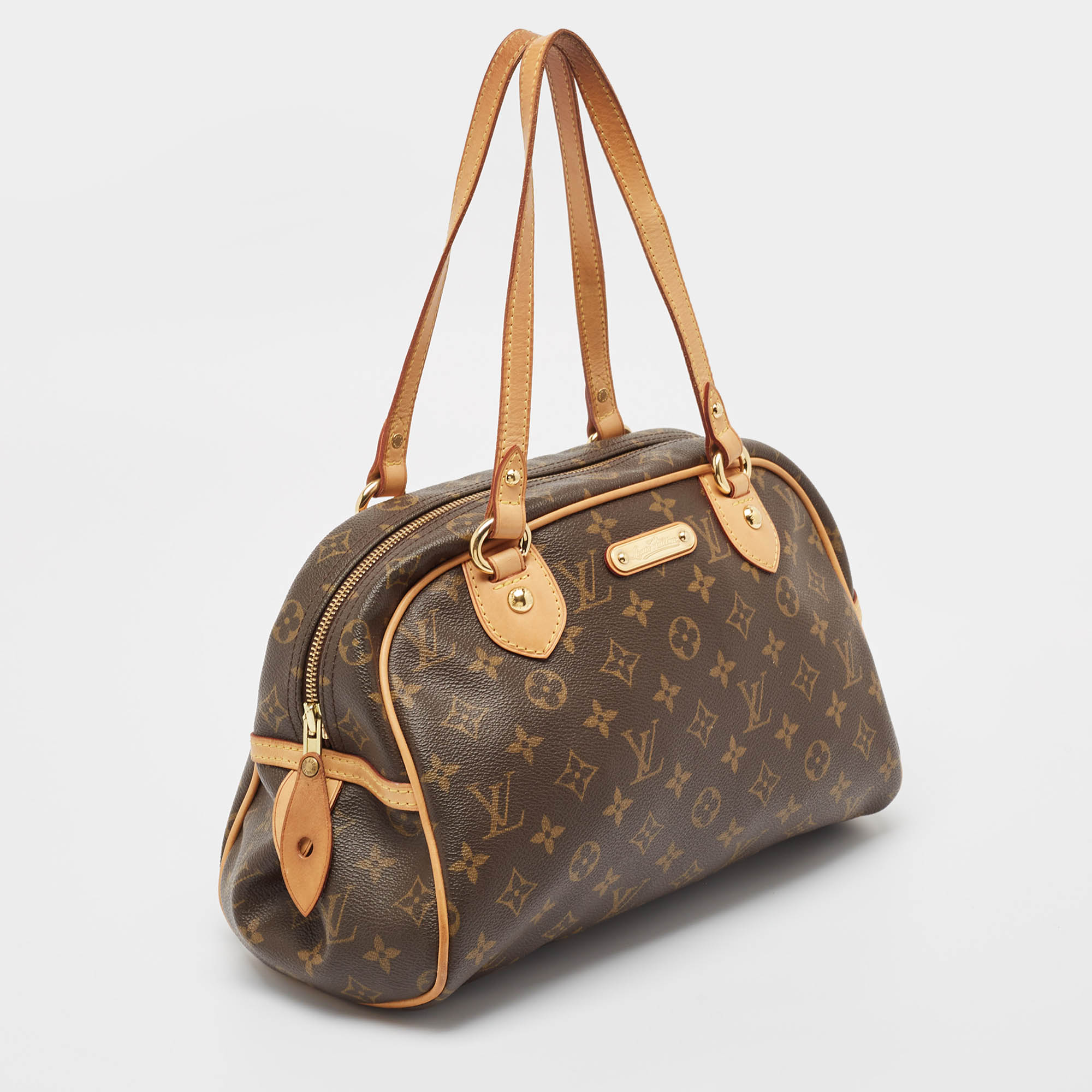 Pre Owned Louis Vuitton Monogram Canvas and Leather Montorgueil PM Bag