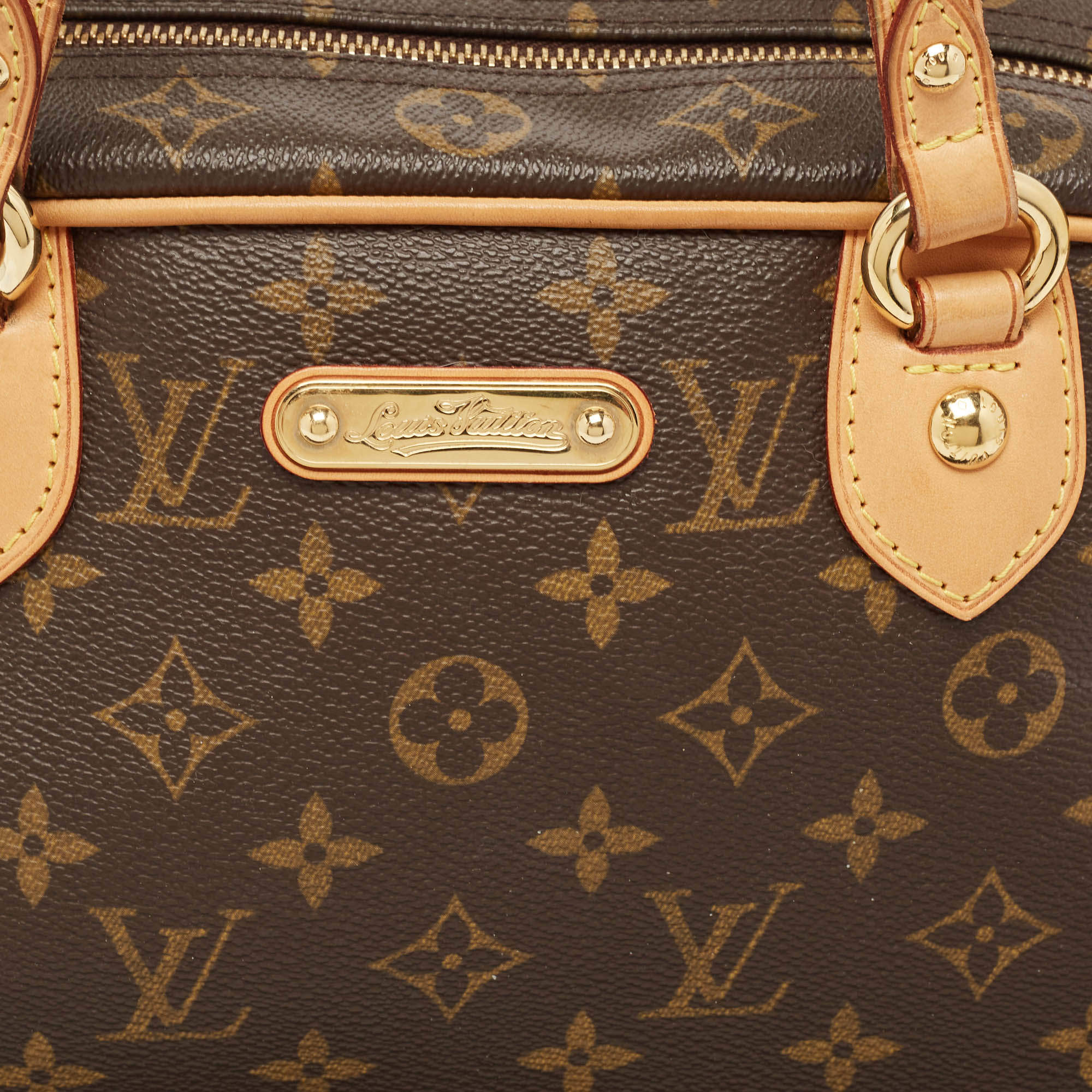 Pre Owned Louis Vuitton Monogram Canvas and Leather Montorgueil PM Bag