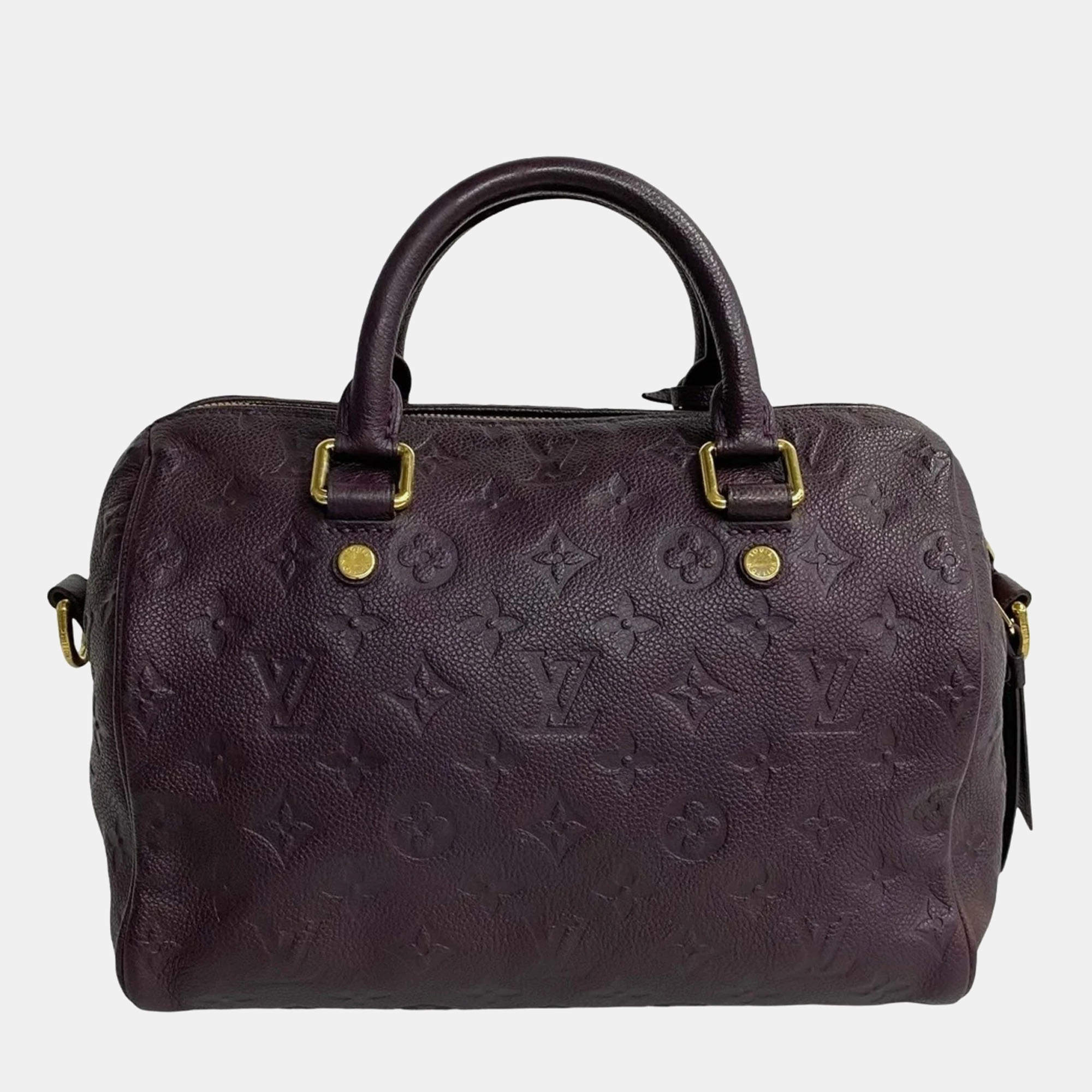 Louis Vuitton Purple Monogram Empreinte Speedy Bandouliere 25 Satchel Bag