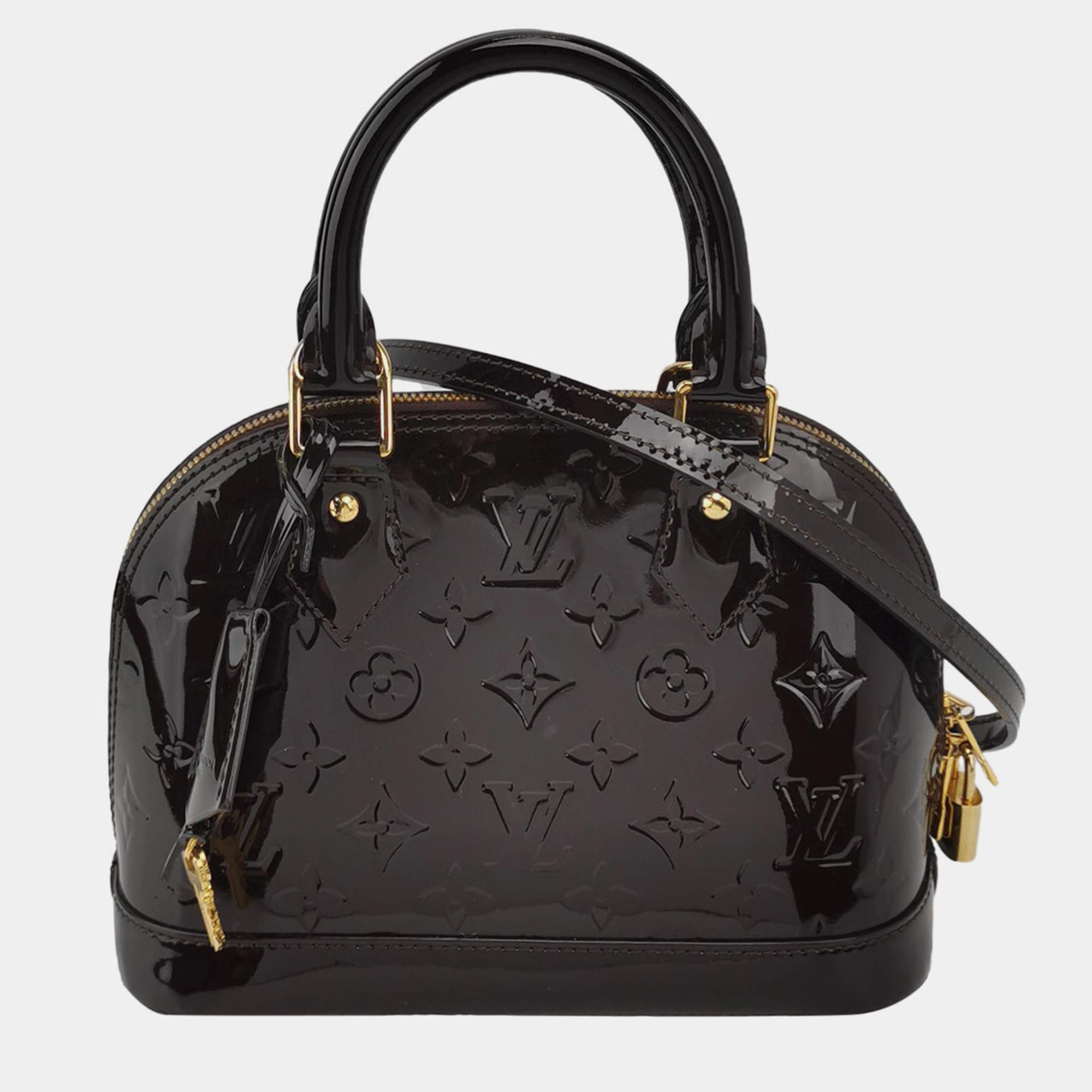 Pre Owned Louis Vuittion Amarante Monogram Vernis Alma Bag