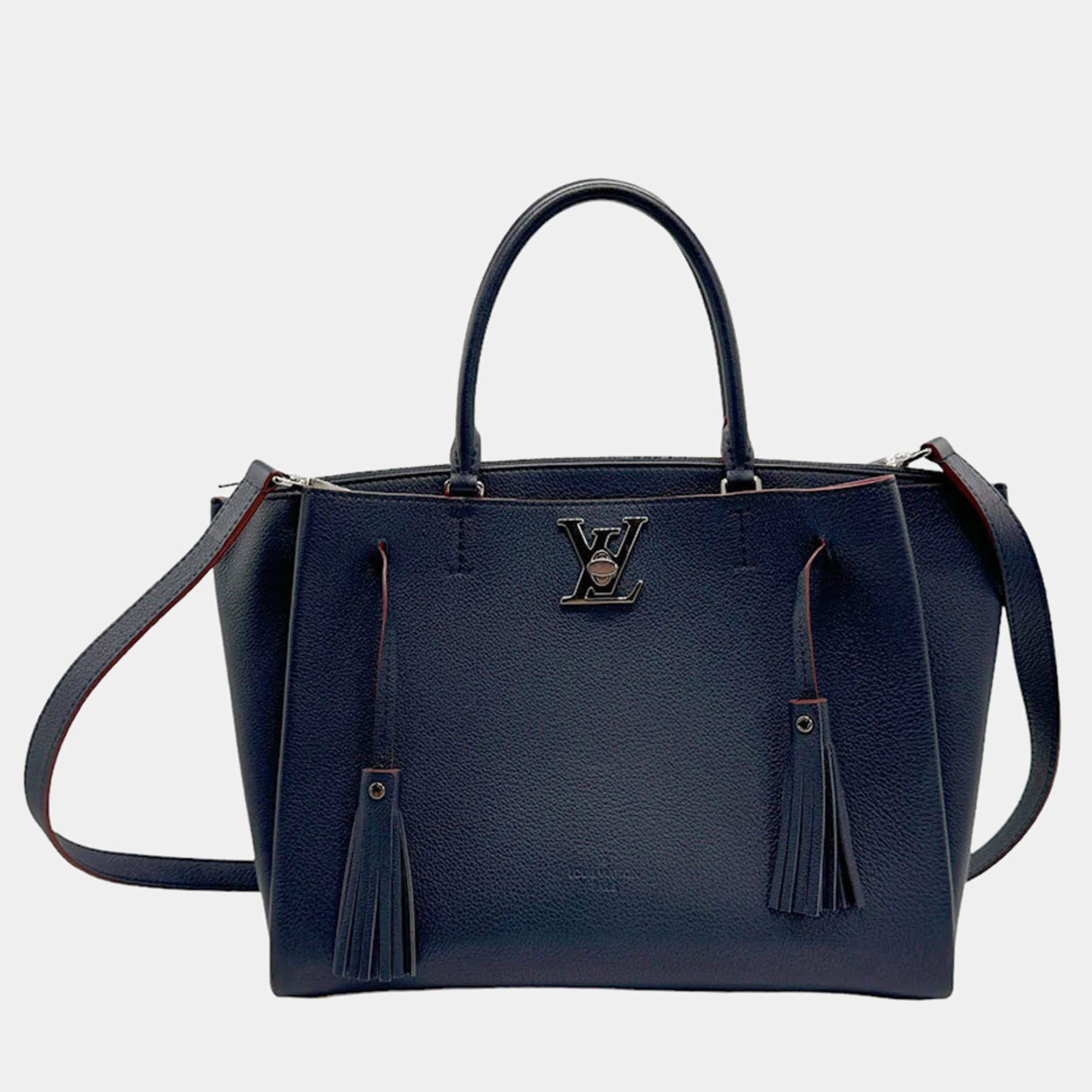 Louis Vuitton Marine rouge Leather lockmeto Satchel Bag