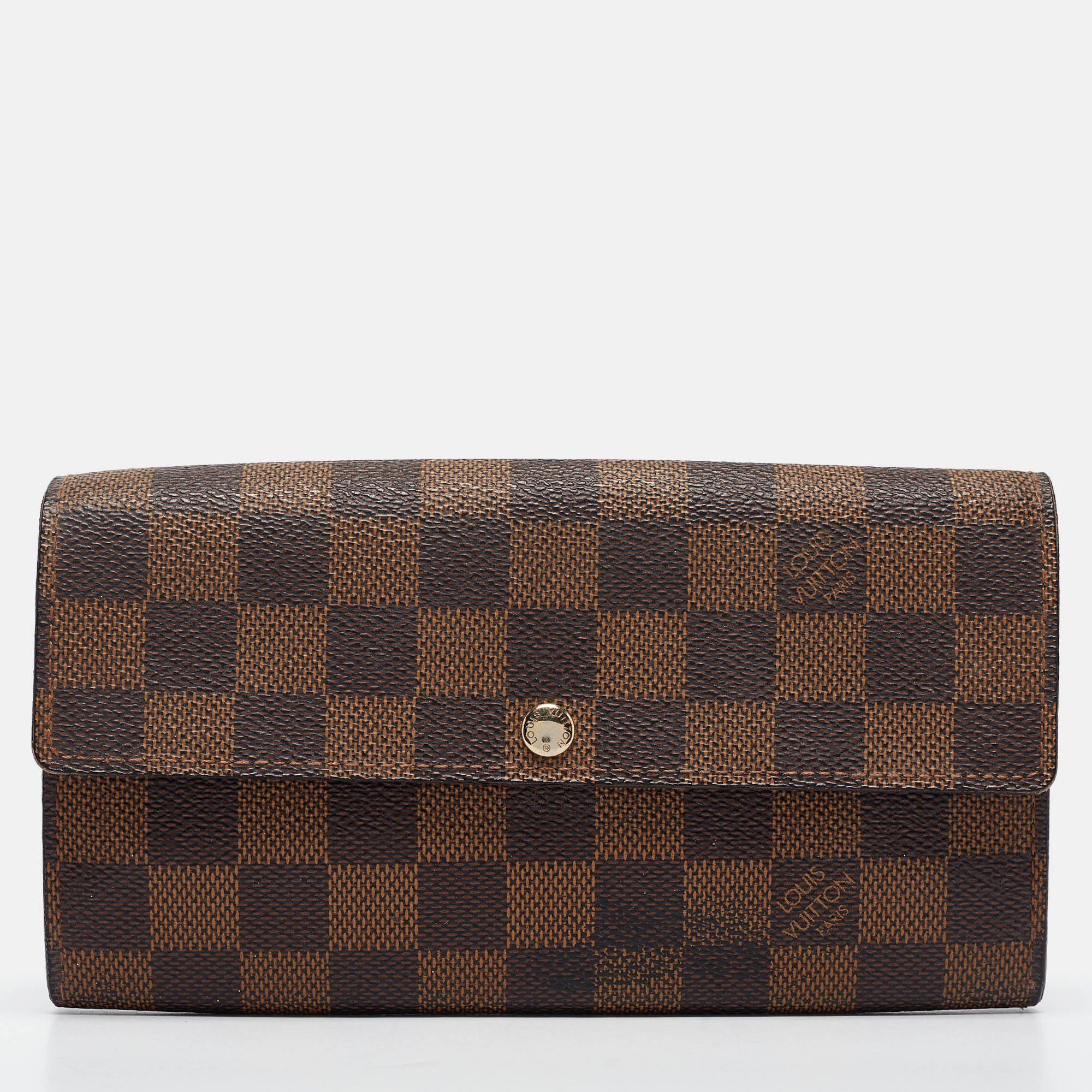 Louis Vuitton Damier Ebene Canvas Sarah Wallet