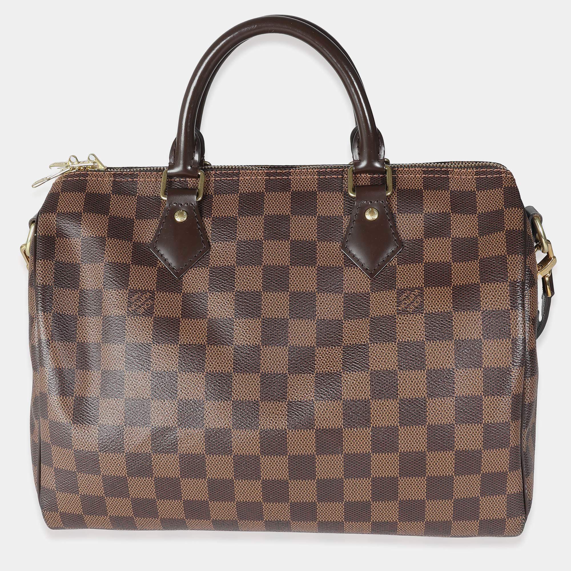 Louis Vuitton Damier Ebene Canvas Speedy Bandouliere 30 Bag