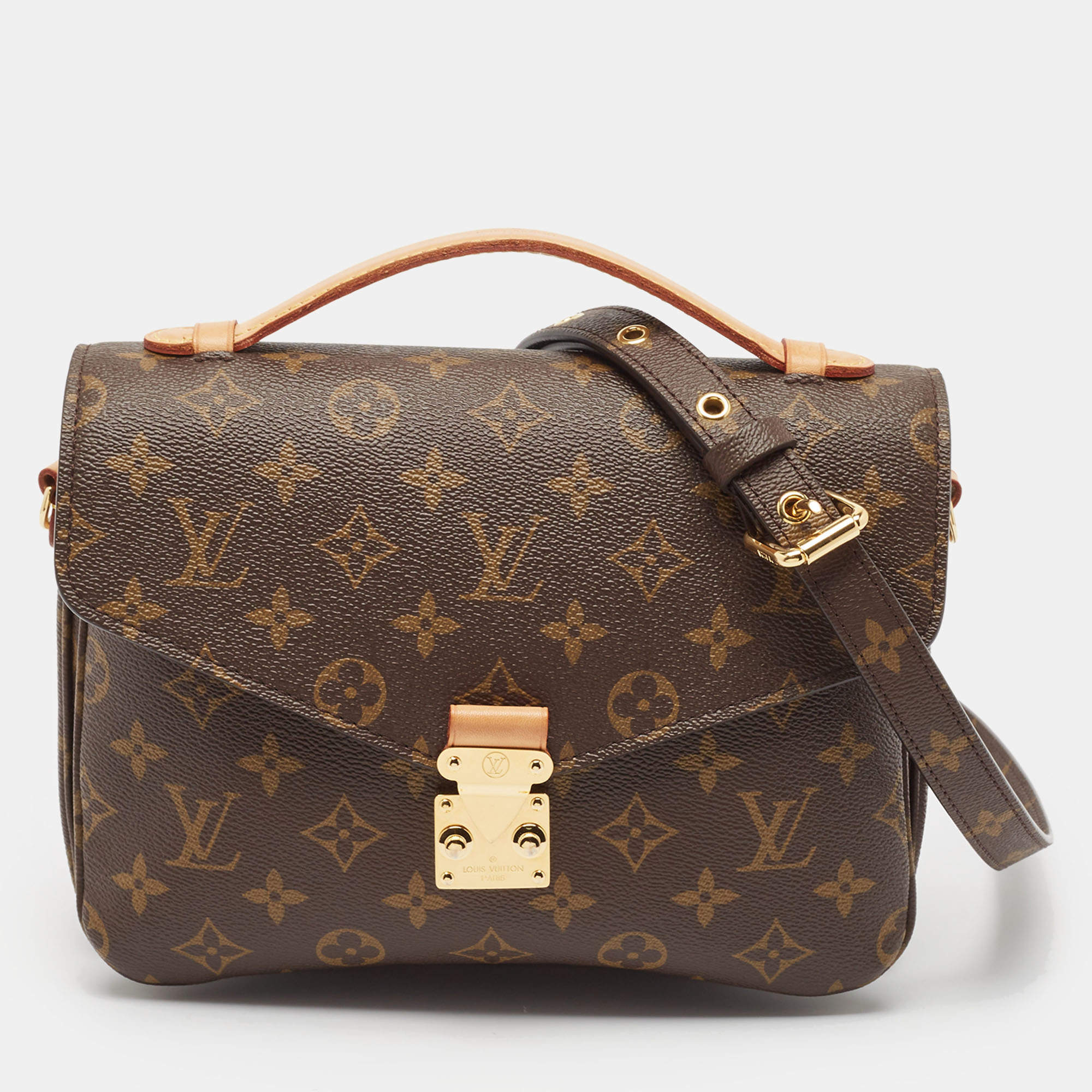Pre Owned Louis Vuitton Monogram Canvas Pochette Metis Bag