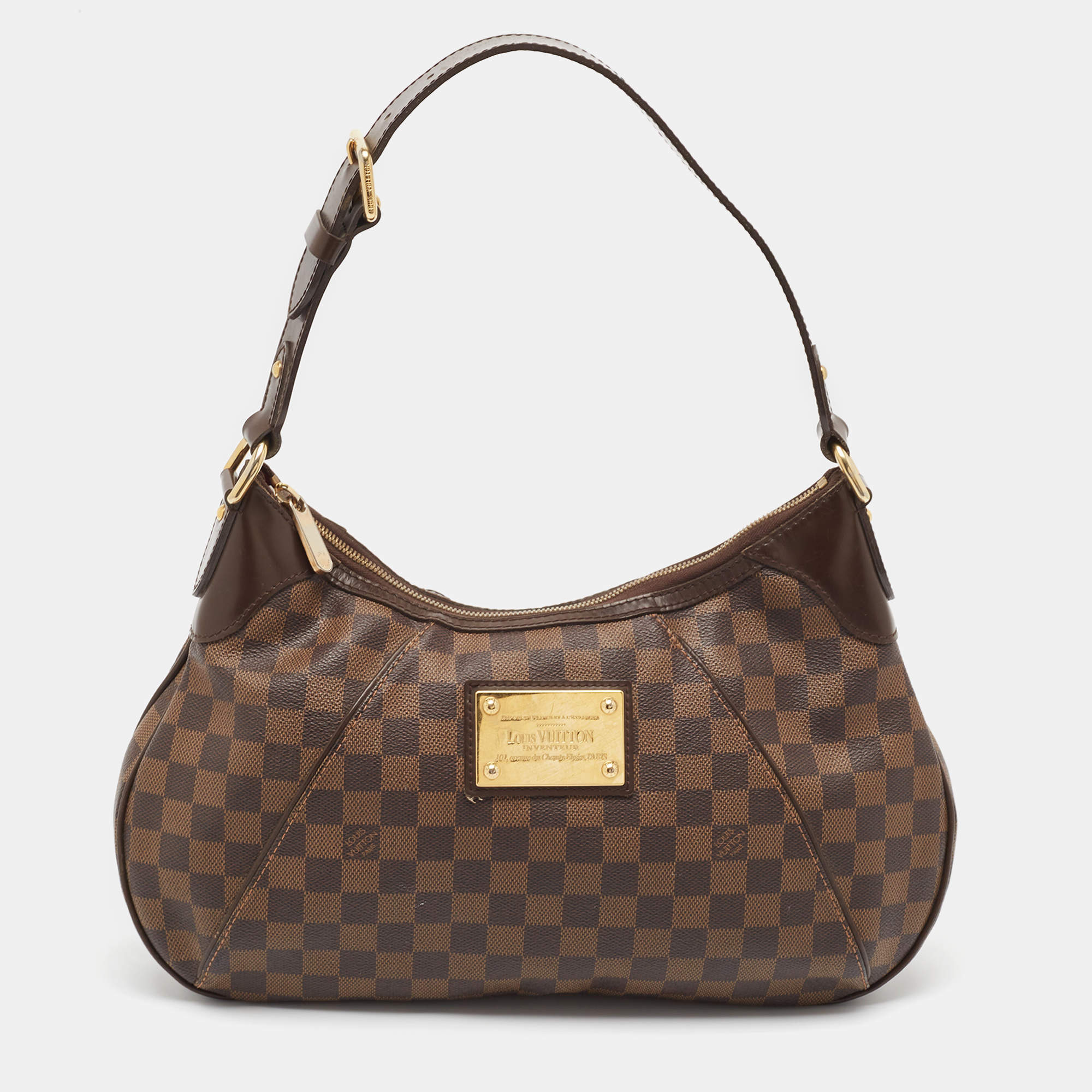 Pre Owned Louis Vuitton Damier Ebene Canvas Thames GM Bag