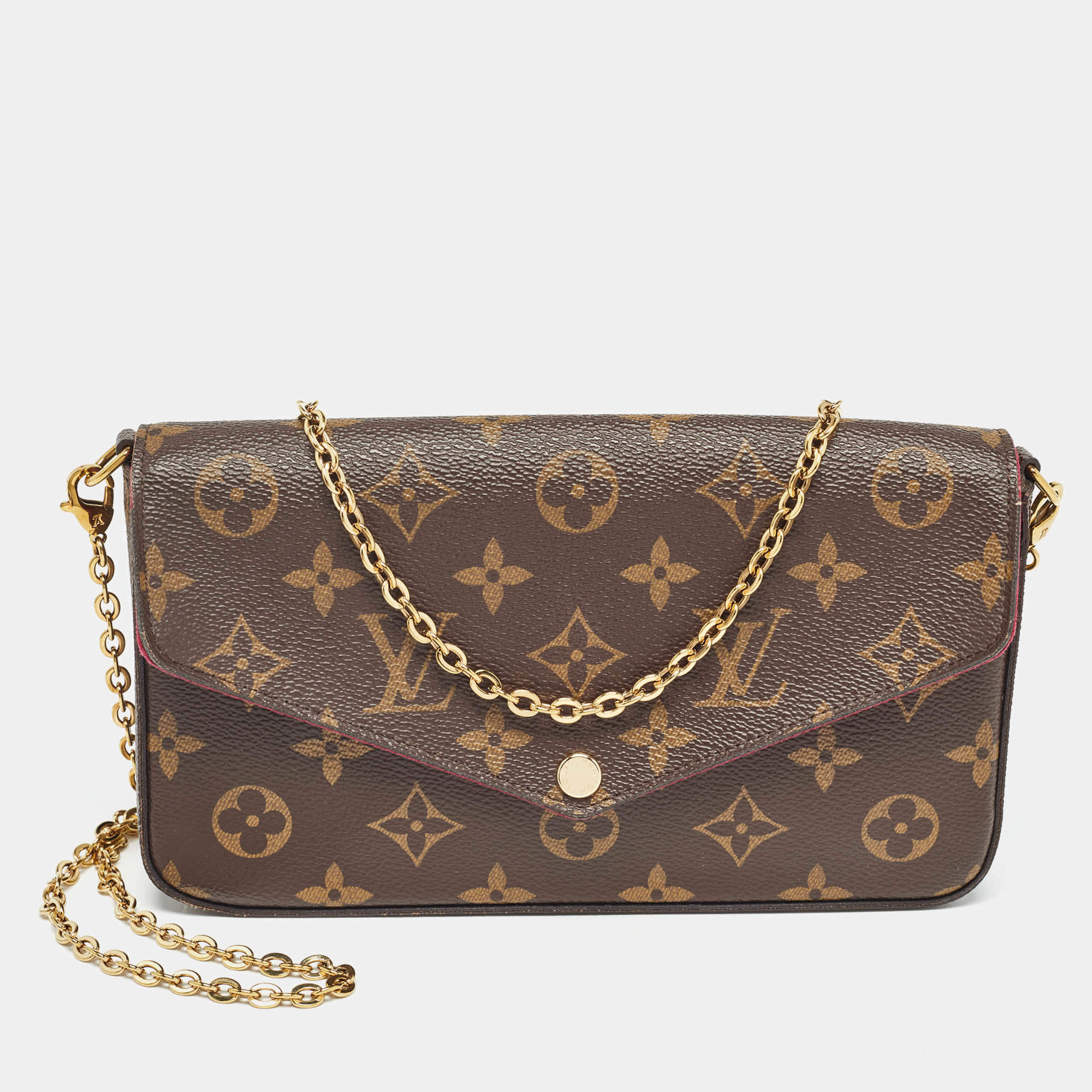 Pre Owned Louis Vuitton Monogram Canvas Felicie Pochette Bag
