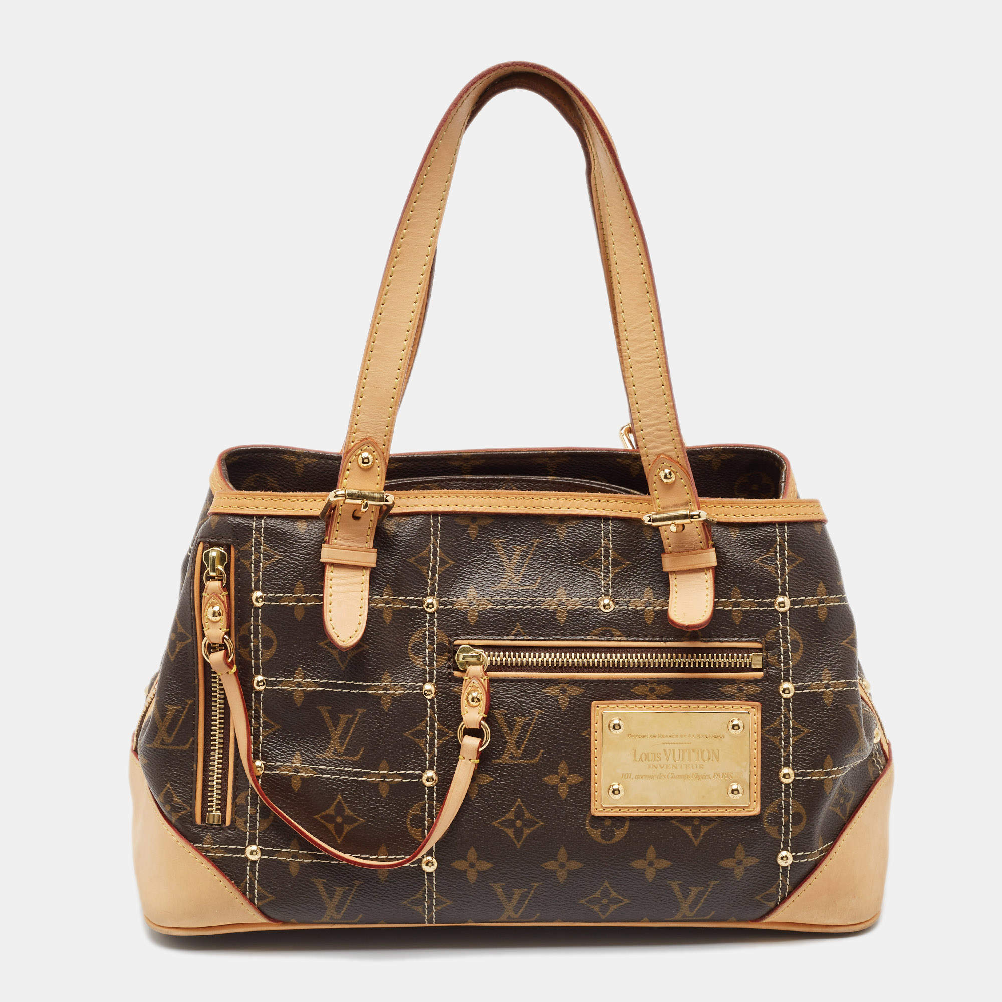 Pre Owned Louis Vuitton Monogram Canvas Riveting Bag